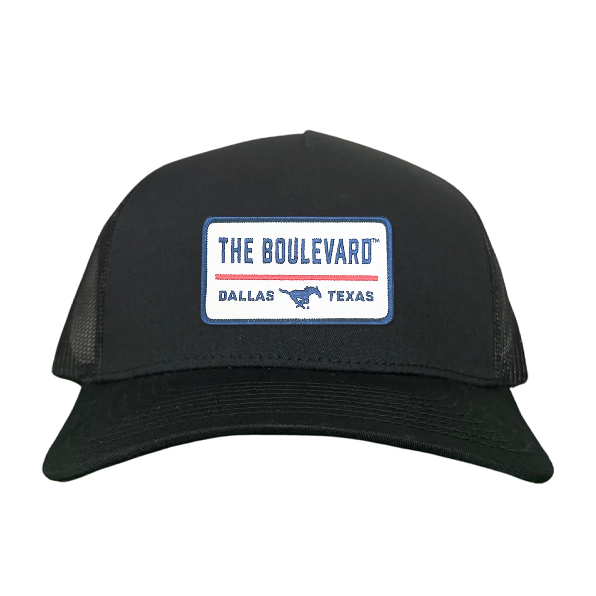 SMU The Boulevard Rectangle Patch Mesh Snapback Hat