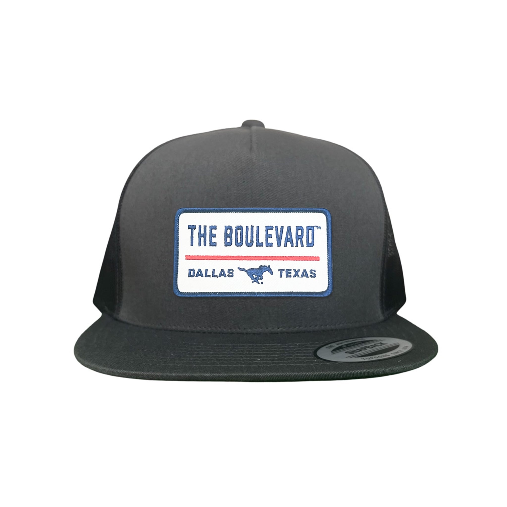 SMU The Boulevard Rectangle Patch Mesh Snapback Hat