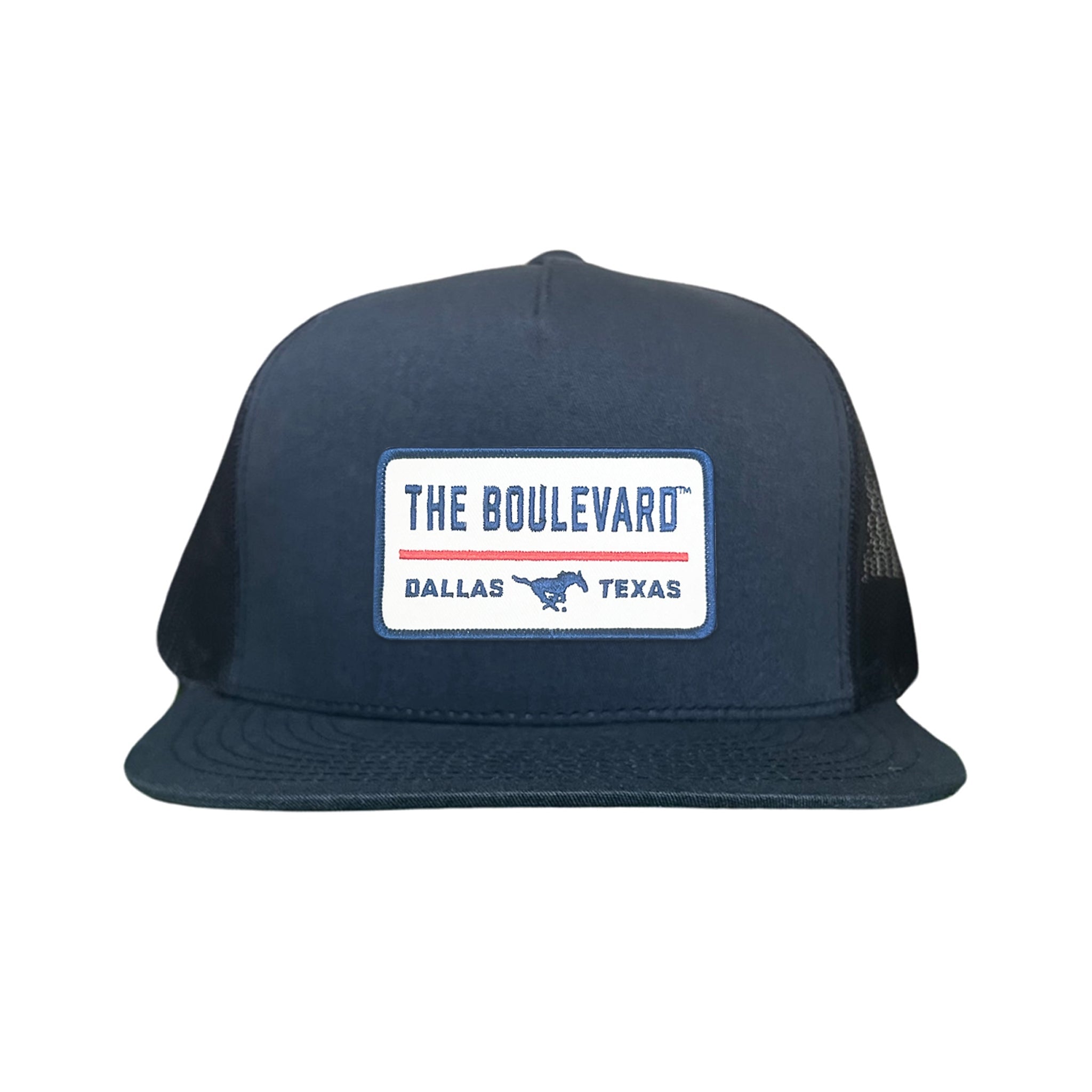 SMU The Boulevard Rectangle Patch Mesh Snapback Hat