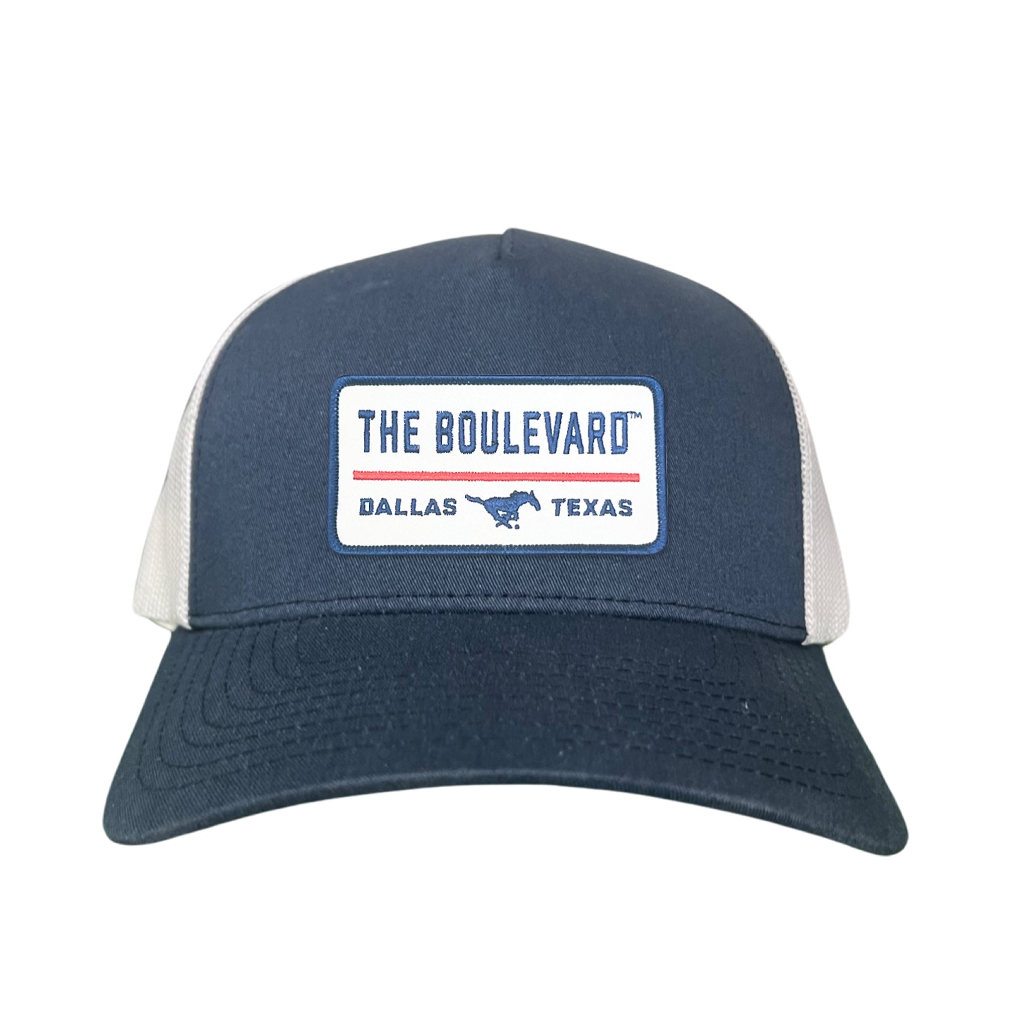 SMU The Boulevard Rectangle Patch Mesh Snapback Hat