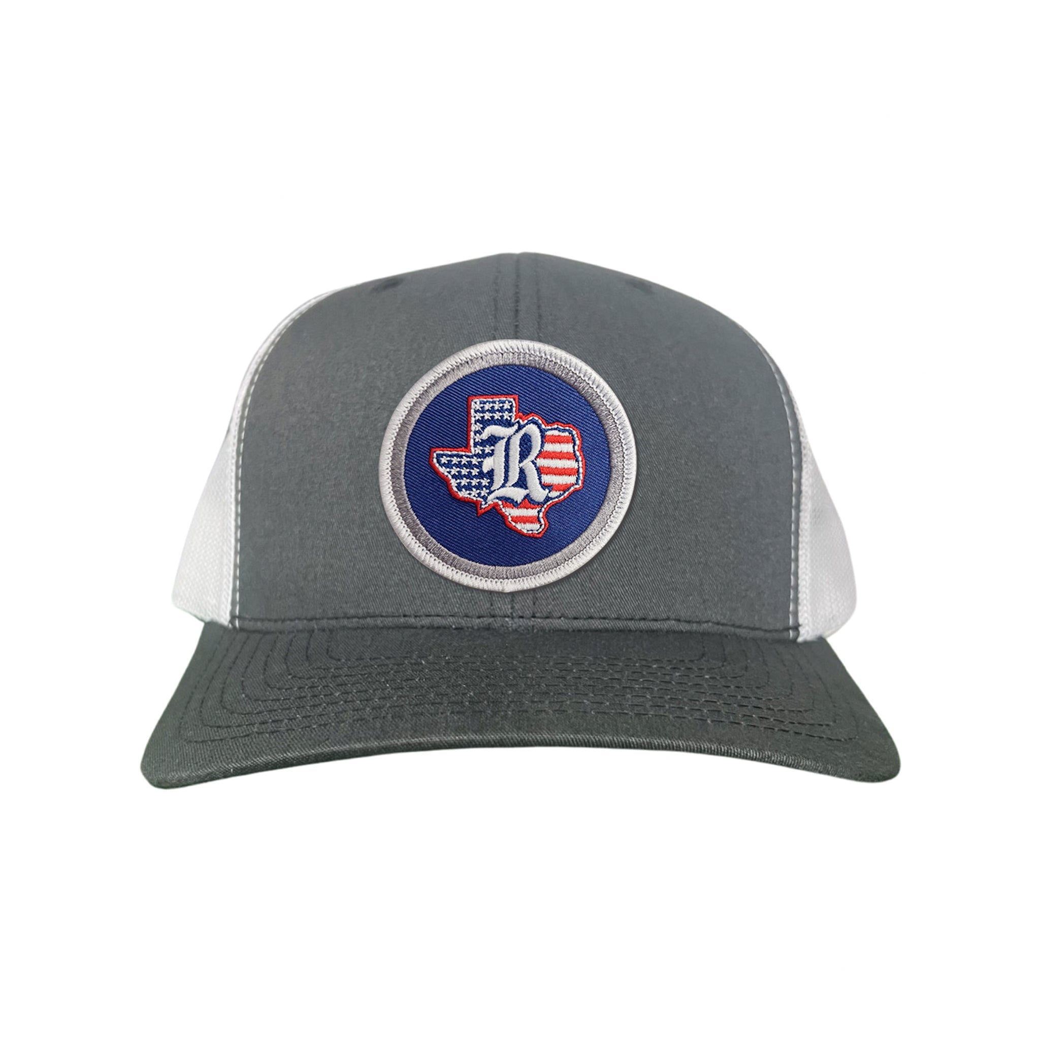Rice University / State of Texas American Flag Circle Patch / Curved Bill Mesh Snapback / 165 / Rice001 / MM