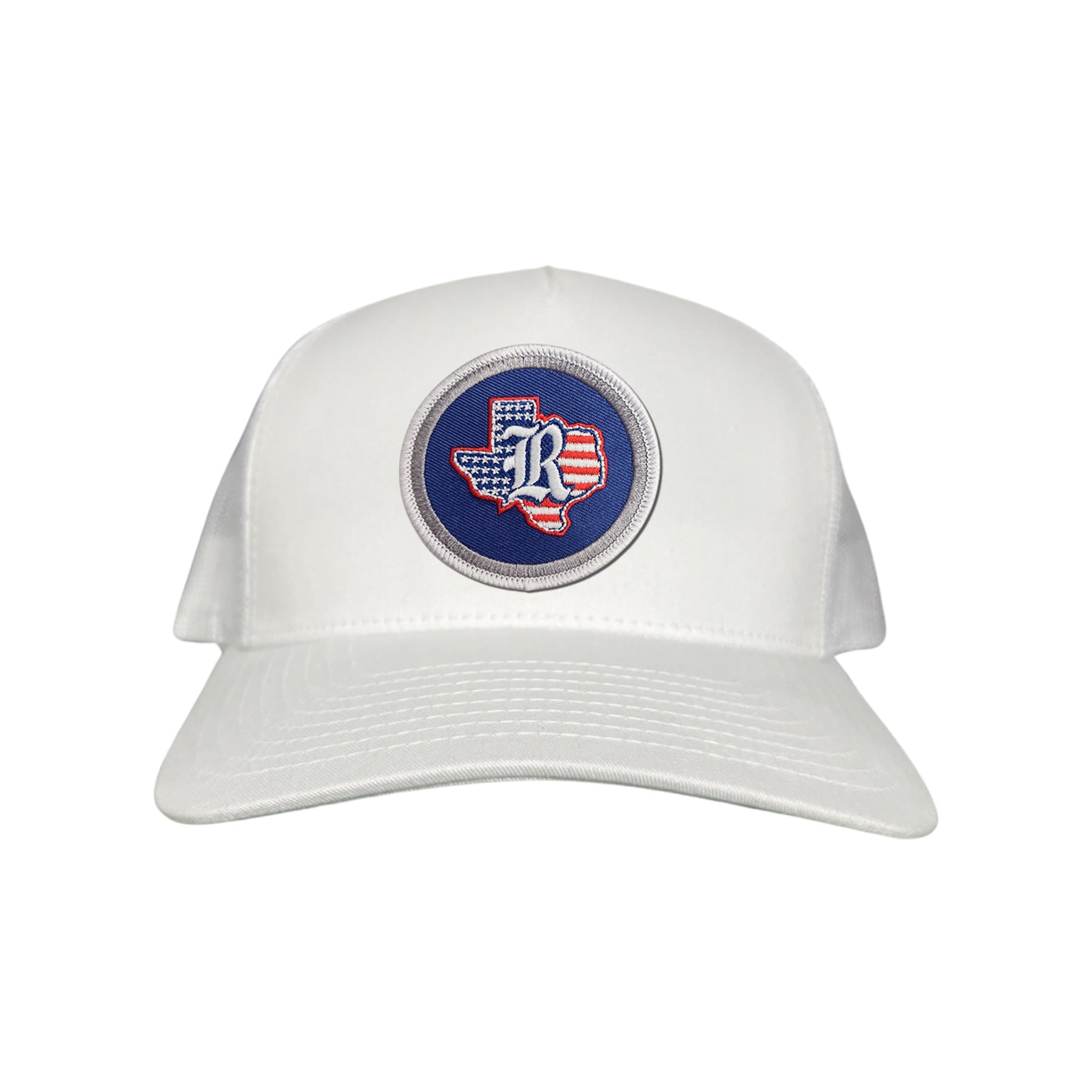 Rice University / State of Texas American Flag Circle Patch / Curved Bill Mesh Snapback / 165 / Rice001 / MM