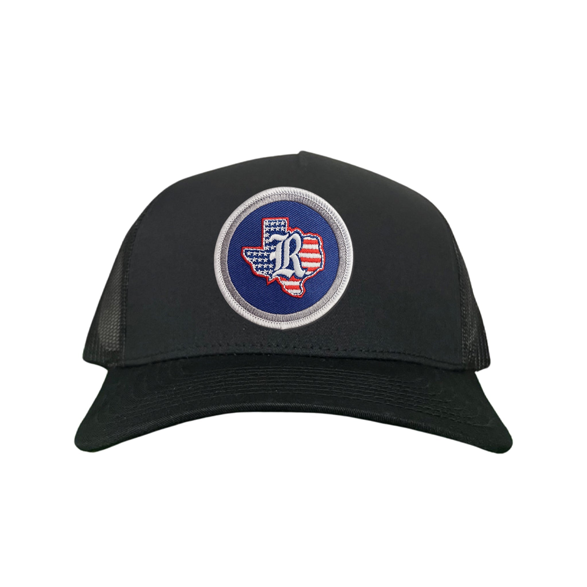 Rice University / State of Texas American Flag Circle Patch / Curved Bill Mesh Snapback / 165 / Rice001 / MM