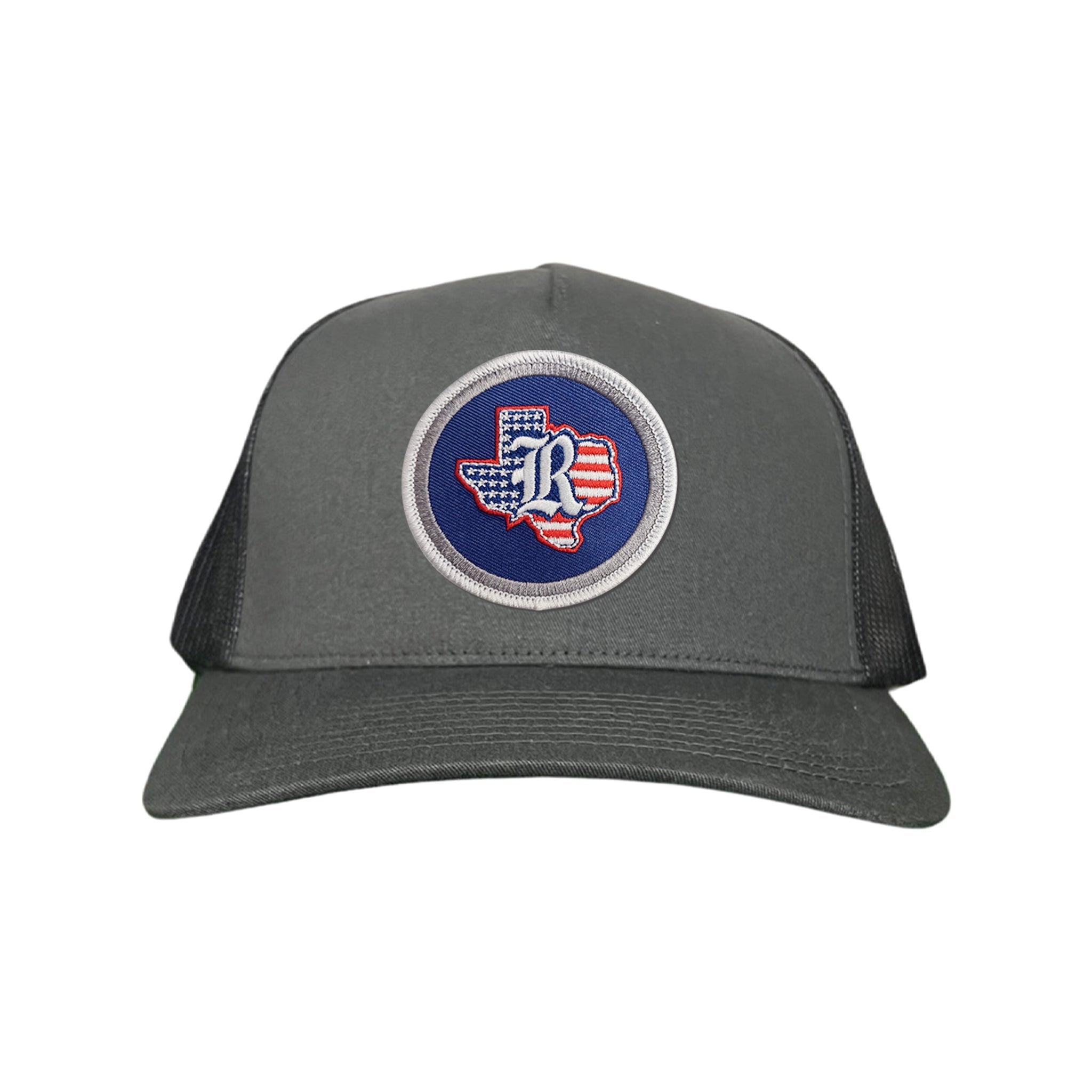Rice University / State of Texas American Flag Circle Patch / Curved Bill Mesh Snapback / 165 / Rice001 / MM