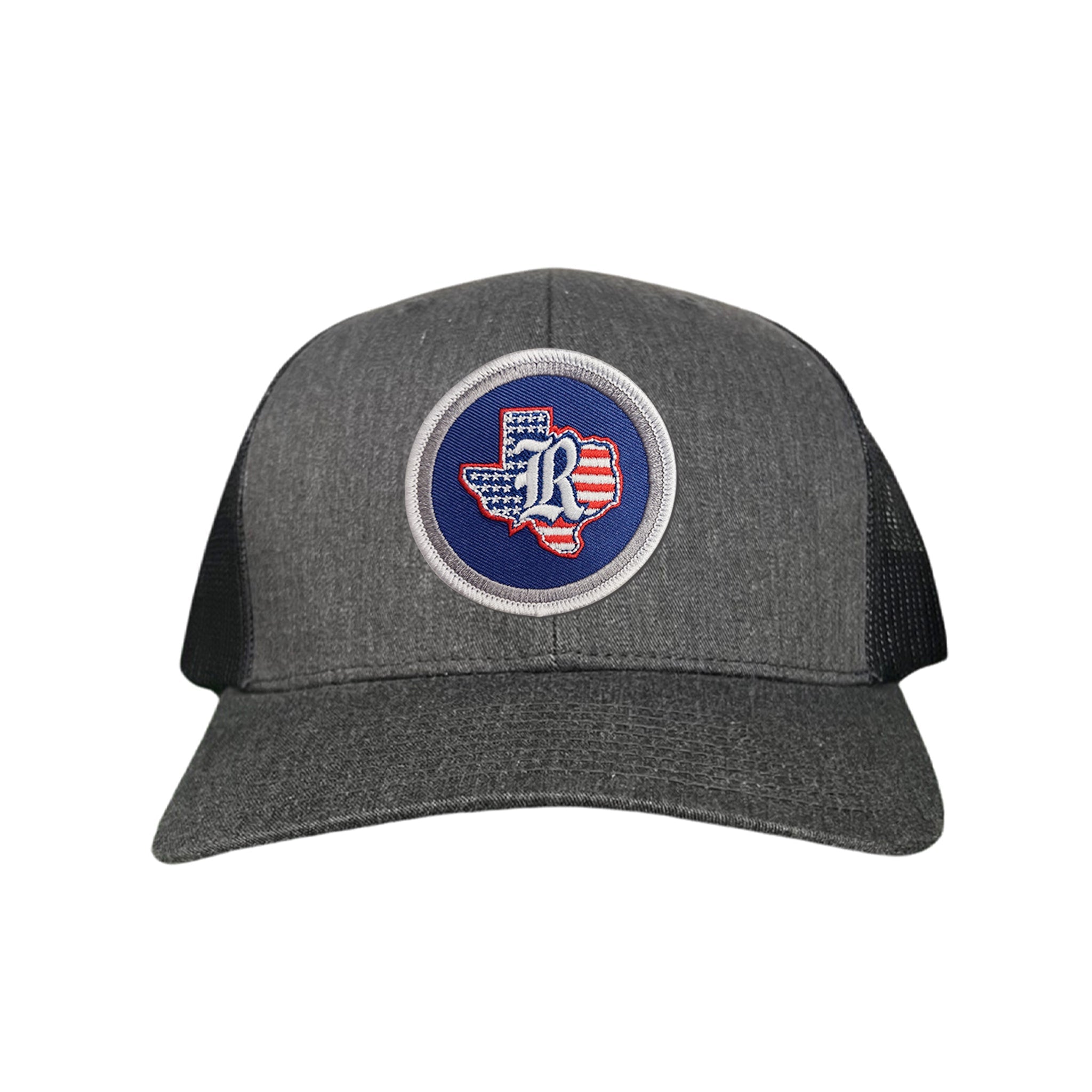 Rice University / State of Texas American Flag Circle Patch / Curved Bill Mesh Snapback / 165 / Rice001 / MM
