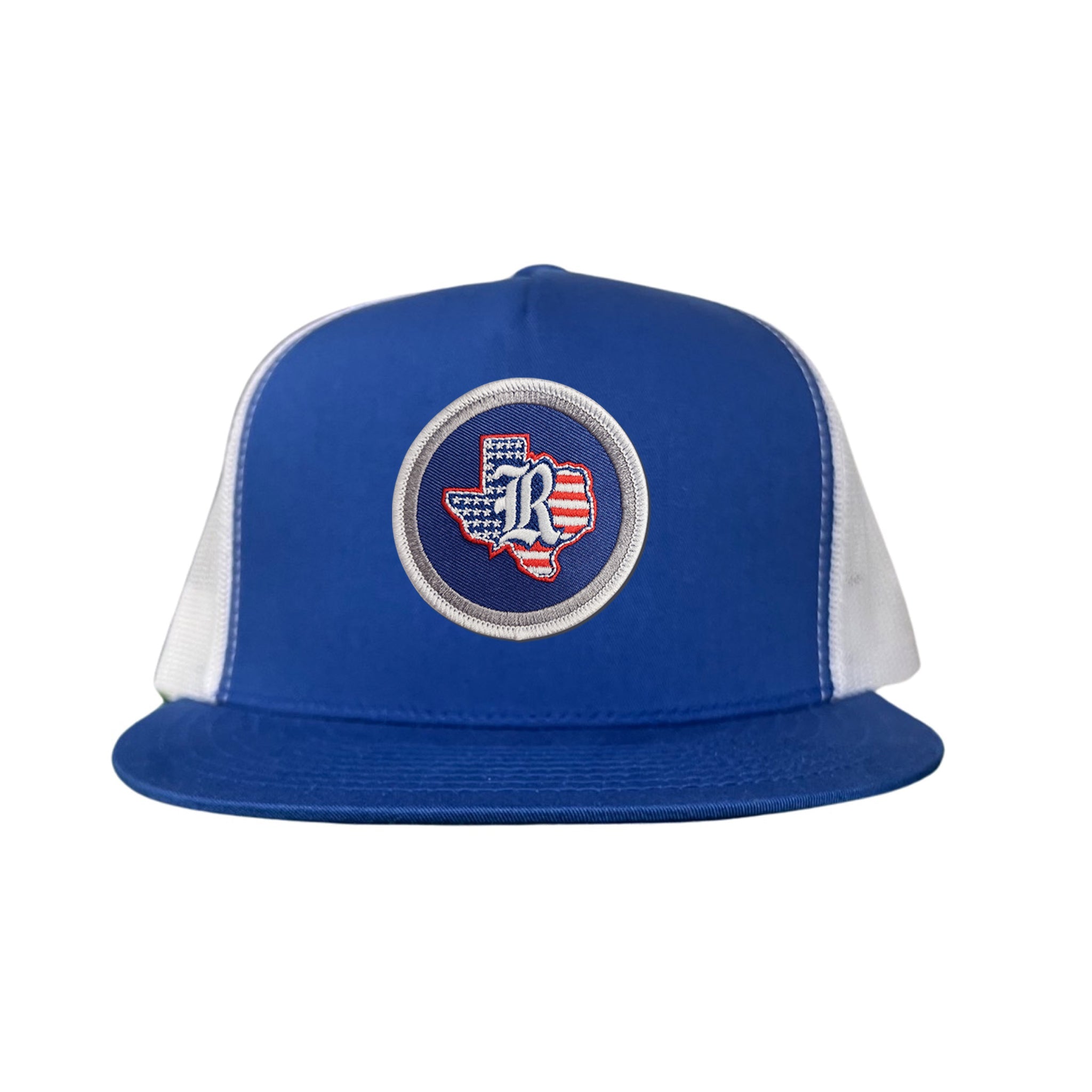 Rice University / State of Texas American Flag Circle Patch / Curved Bill Mesh Snapback / 165 / Rice001 / MM
