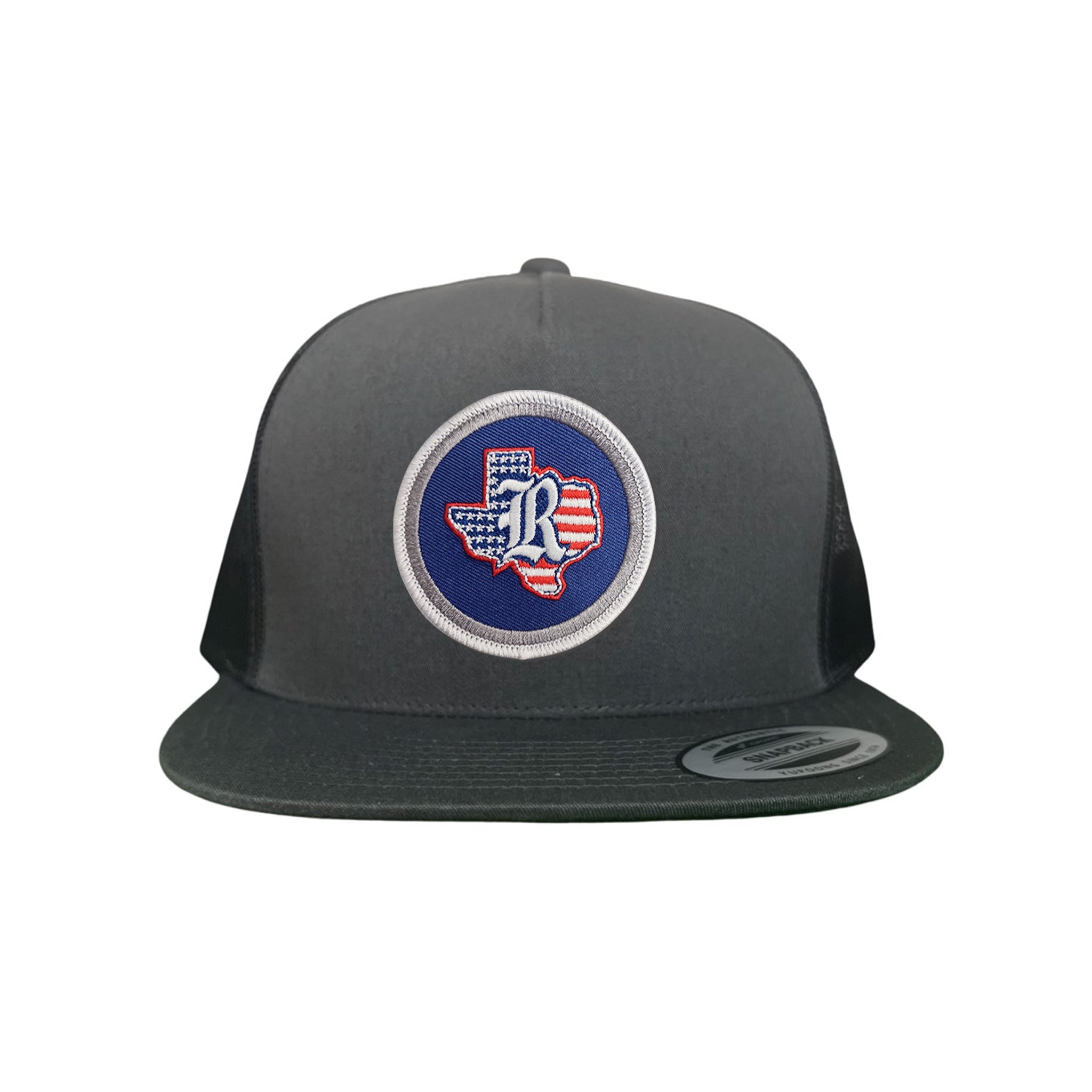 Rice University / State of Texas American Flag Circle Patch / Curved Bill Mesh Snapback / 165 / Rice001 / MM