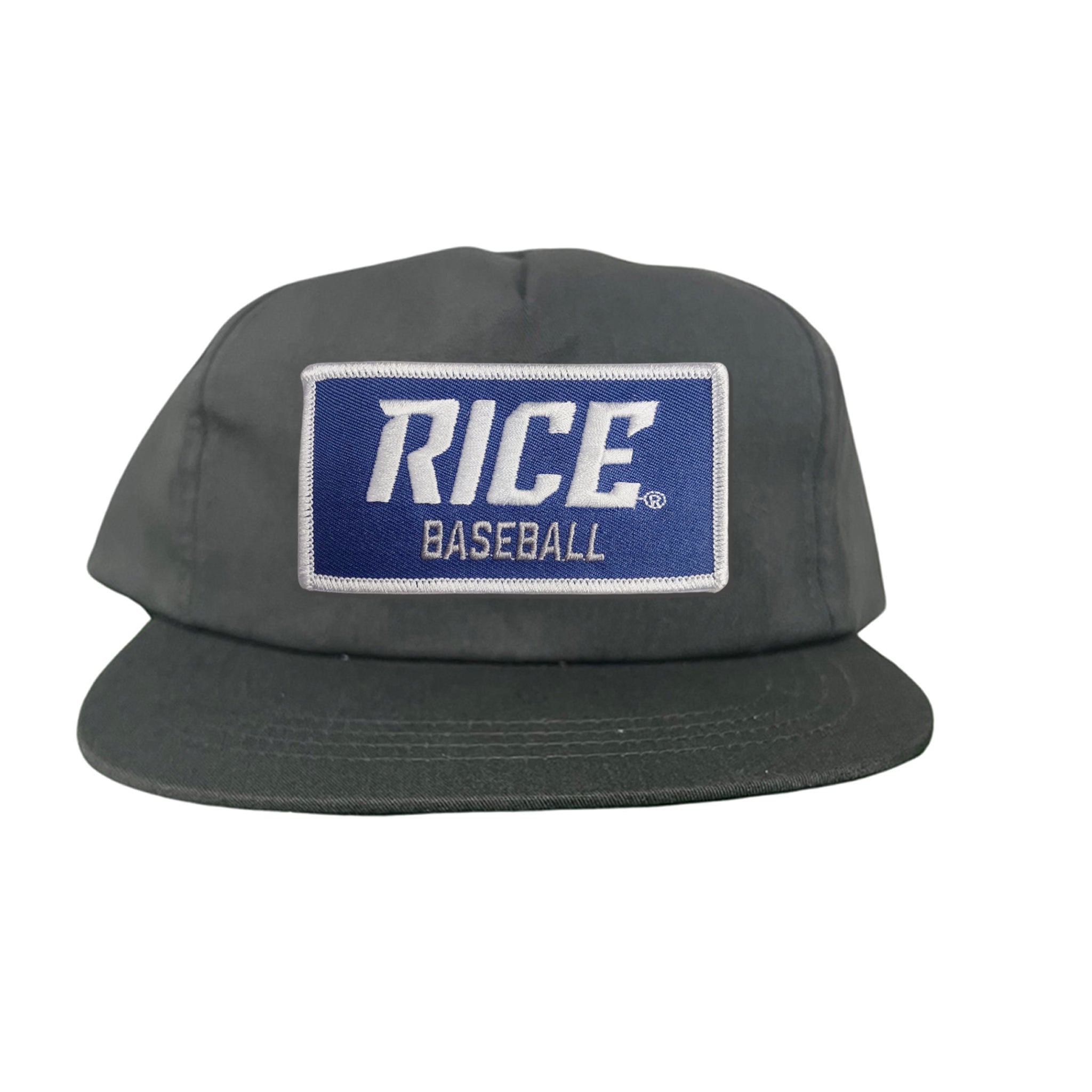 Rice Owls Baseball Rectangle Patch Curved Bill Mesh Snapback Cap