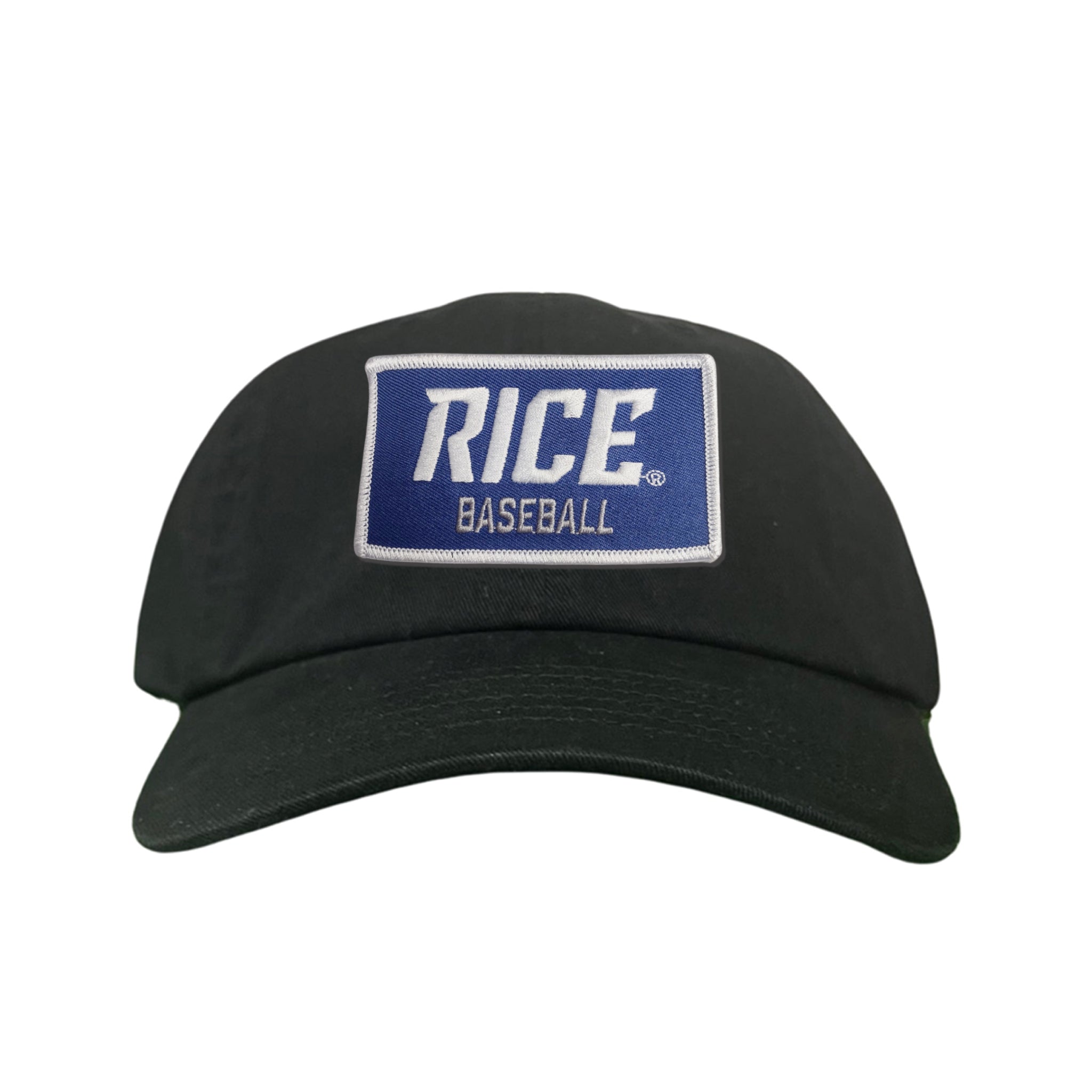 Rice Owls Baseball Rectangle Patch Curved Bill Mesh Snapback Cap