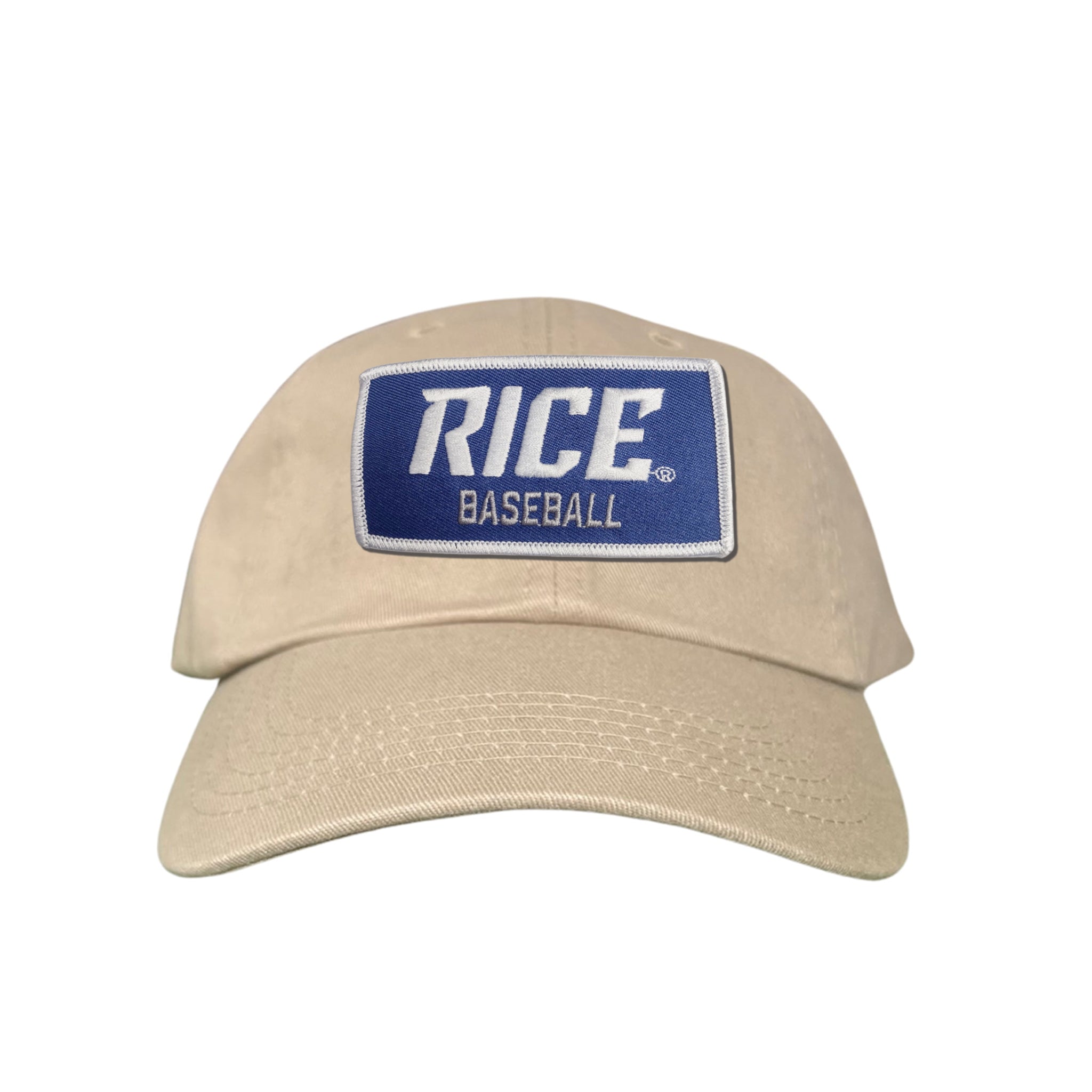 Rice Owls Baseball Rectangle Patch Curved Bill Mesh Snapback Cap