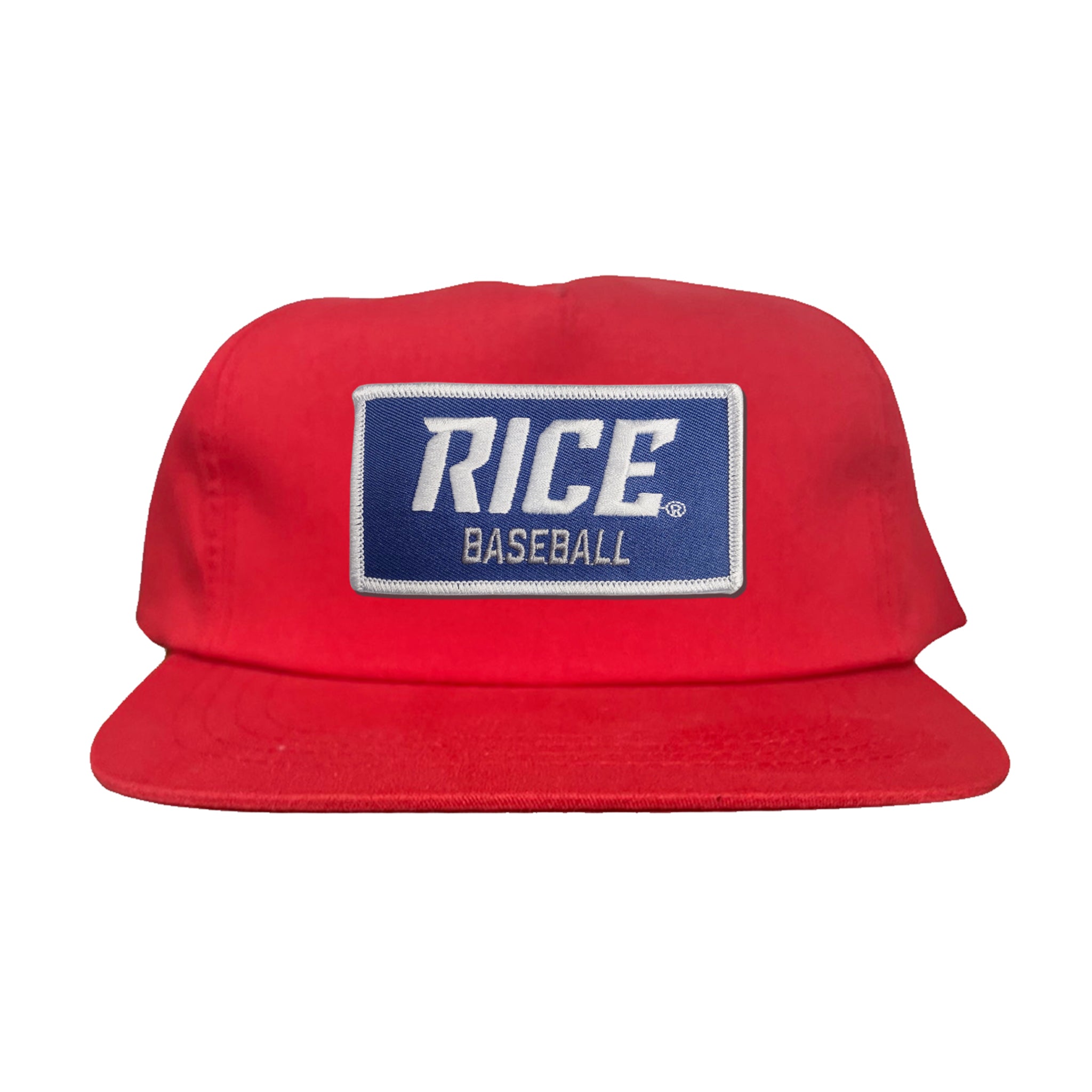 Rice Owls Baseball Rectangle Patch Curved Bill Mesh Snapback Cap