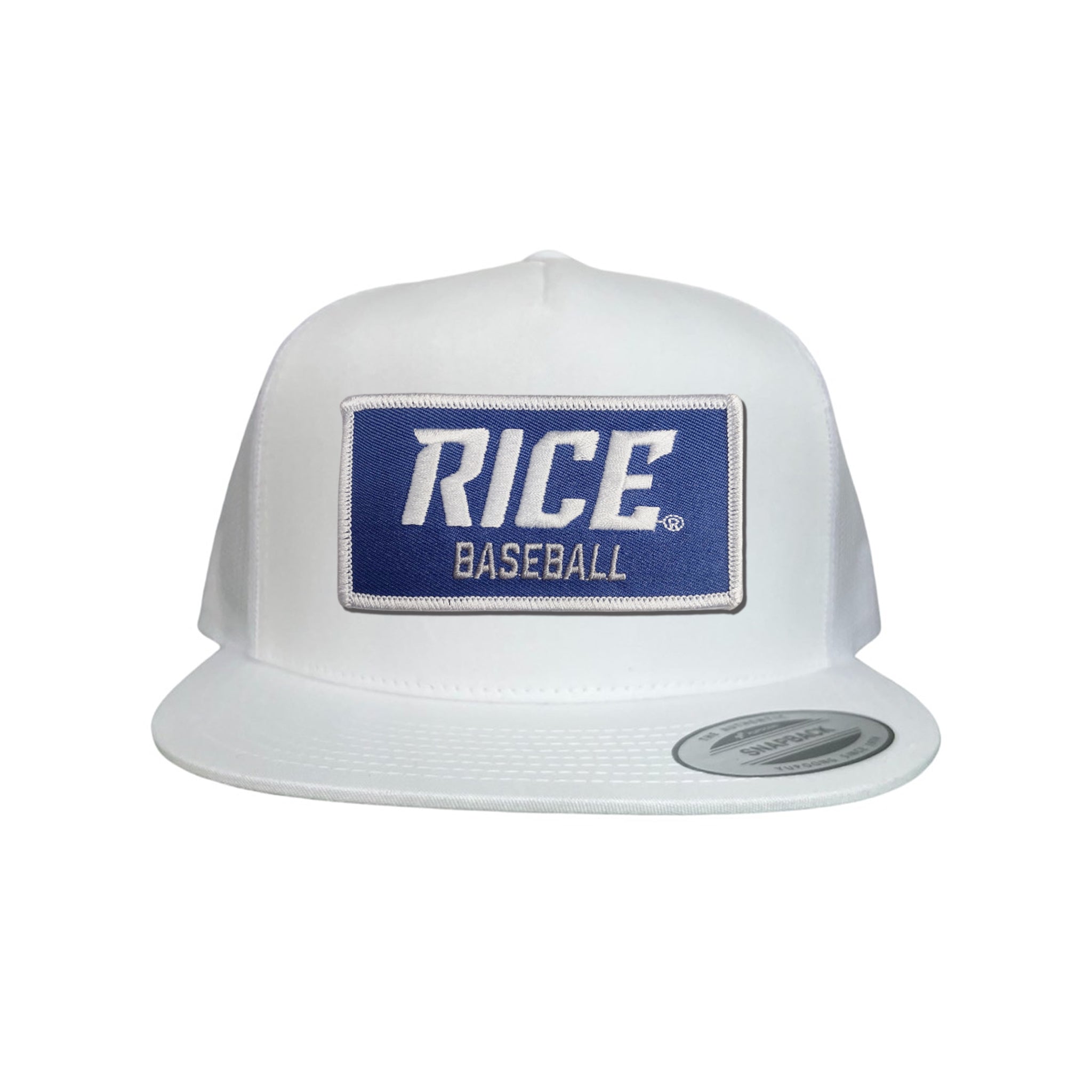 Rice Owls Baseball Rectangle Patch Curved Bill Mesh Snapback Cap