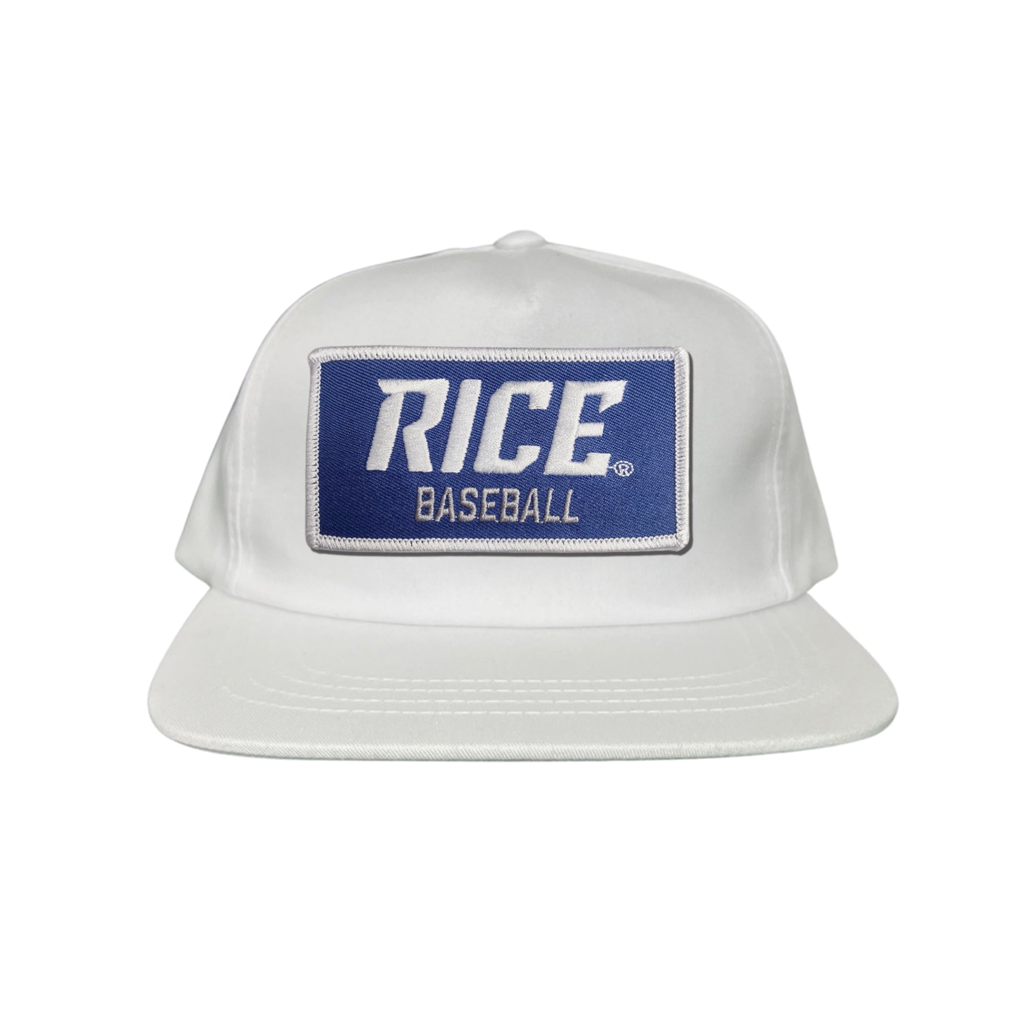 Rice Owls Baseball Rectangle Patch Curved Bill Mesh Snapback Cap