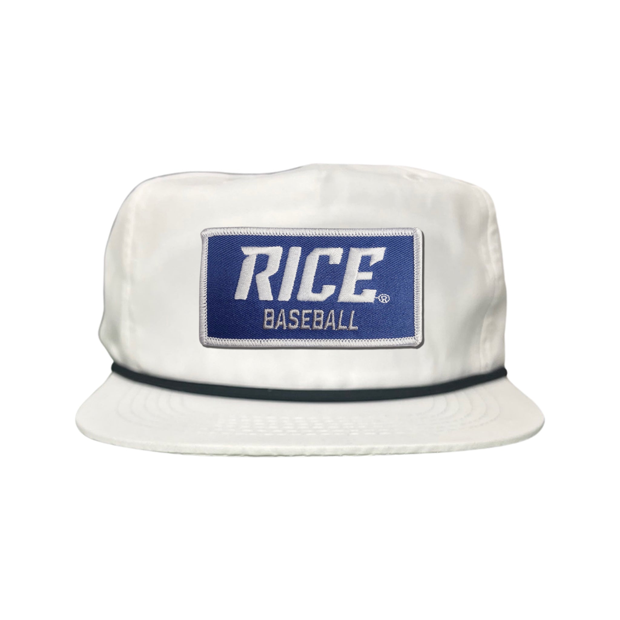 Rice Owls Baseball Rectangle Patch Curved Bill Mesh Snapback Cap
