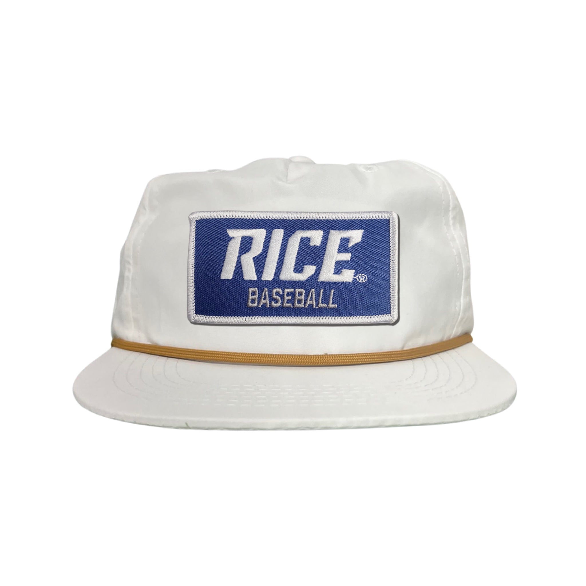 Rice Owls Baseball Rectangle Patch Curved Bill Mesh Snapback Cap