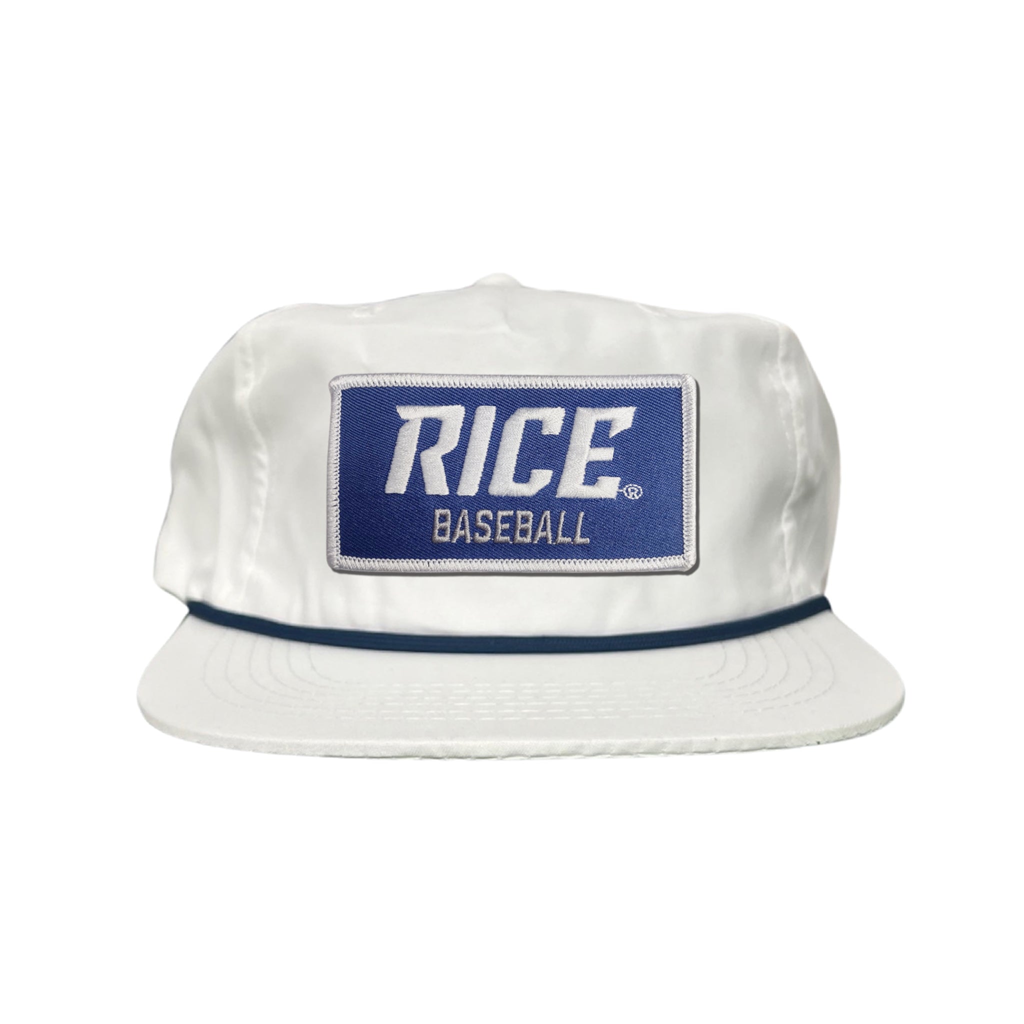 Rice Owls Baseball Rectangle Patch Curved Bill Mesh Snapback Cap