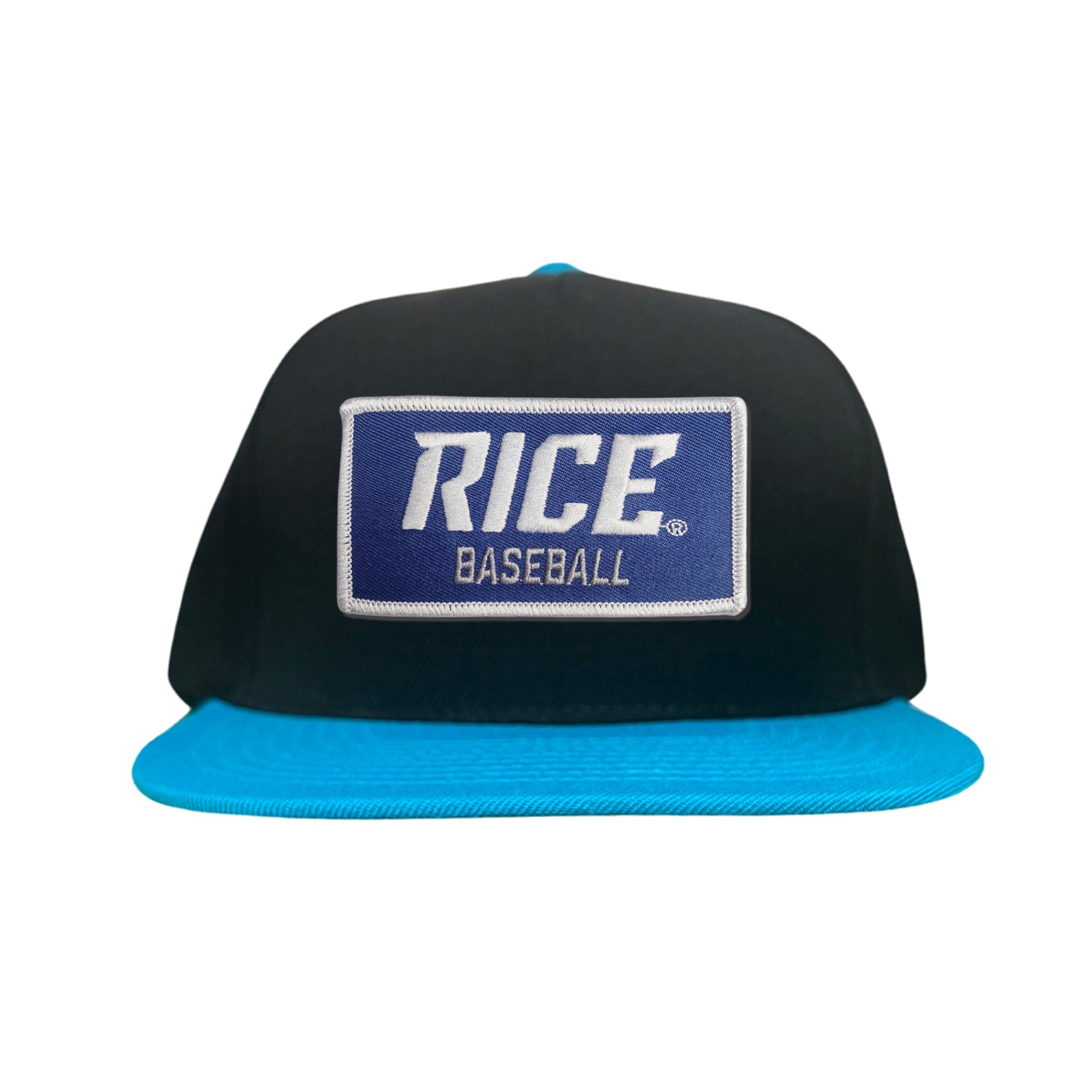 Rice Owls Baseball Rectangle Patch Curved Bill Mesh Snapback Cap