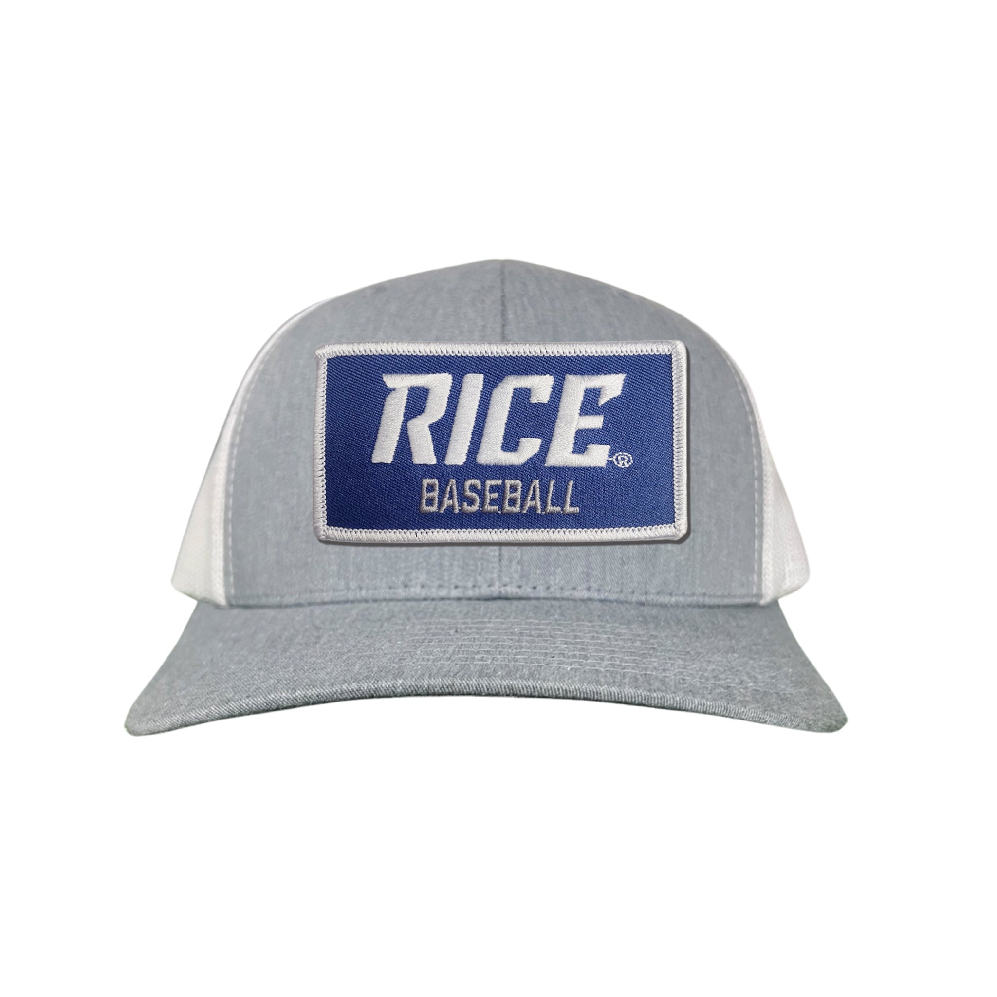 Rice Owls Baseball Rectangle Patch Curved Bill Mesh Snapback Cap