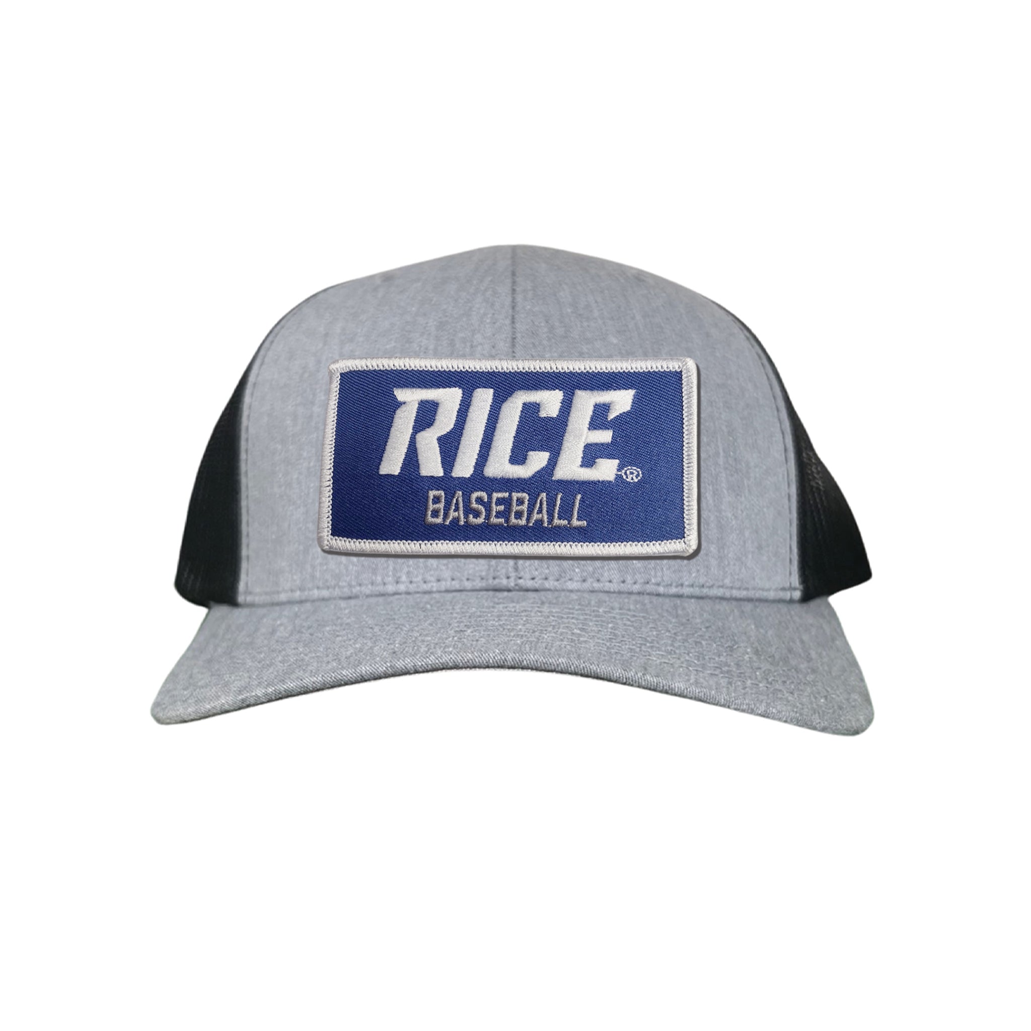 Rice Owls Baseball Rectangle Patch Curved Bill Mesh Snapback Cap