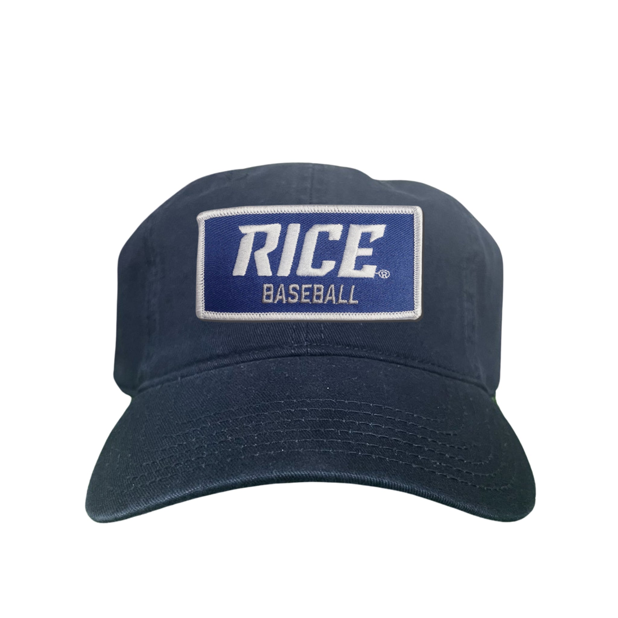 Rice Owls Baseball Rectangle Patch Curved Bill Mesh Snapback Cap