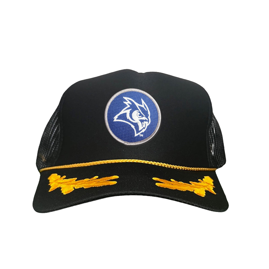 Rice Owls Owl Head Circle Patch Mesh Snapback Hat