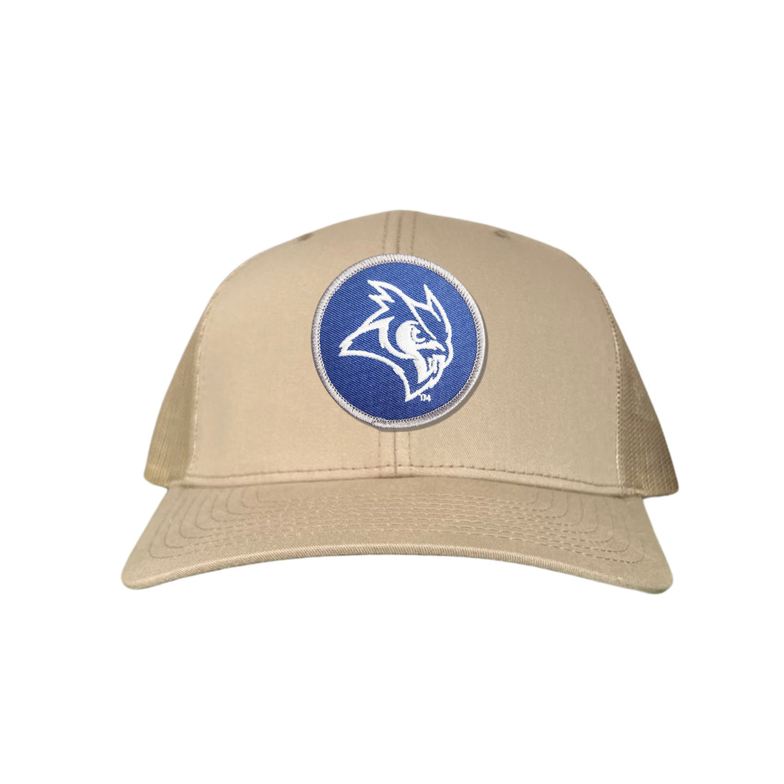 Rice Owls Owl Head Circle Patch Mesh Snapback Hat