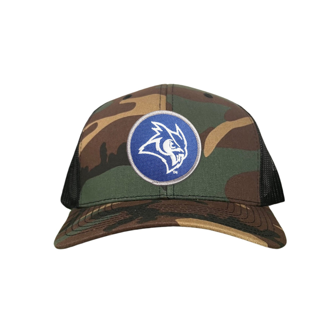 Rice Owls Owl Head Circle Patch Mesh Snapback Hat