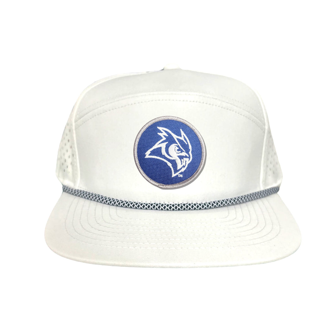 Rice Owls Owl Head Circle Patch Mesh Snapback Hat