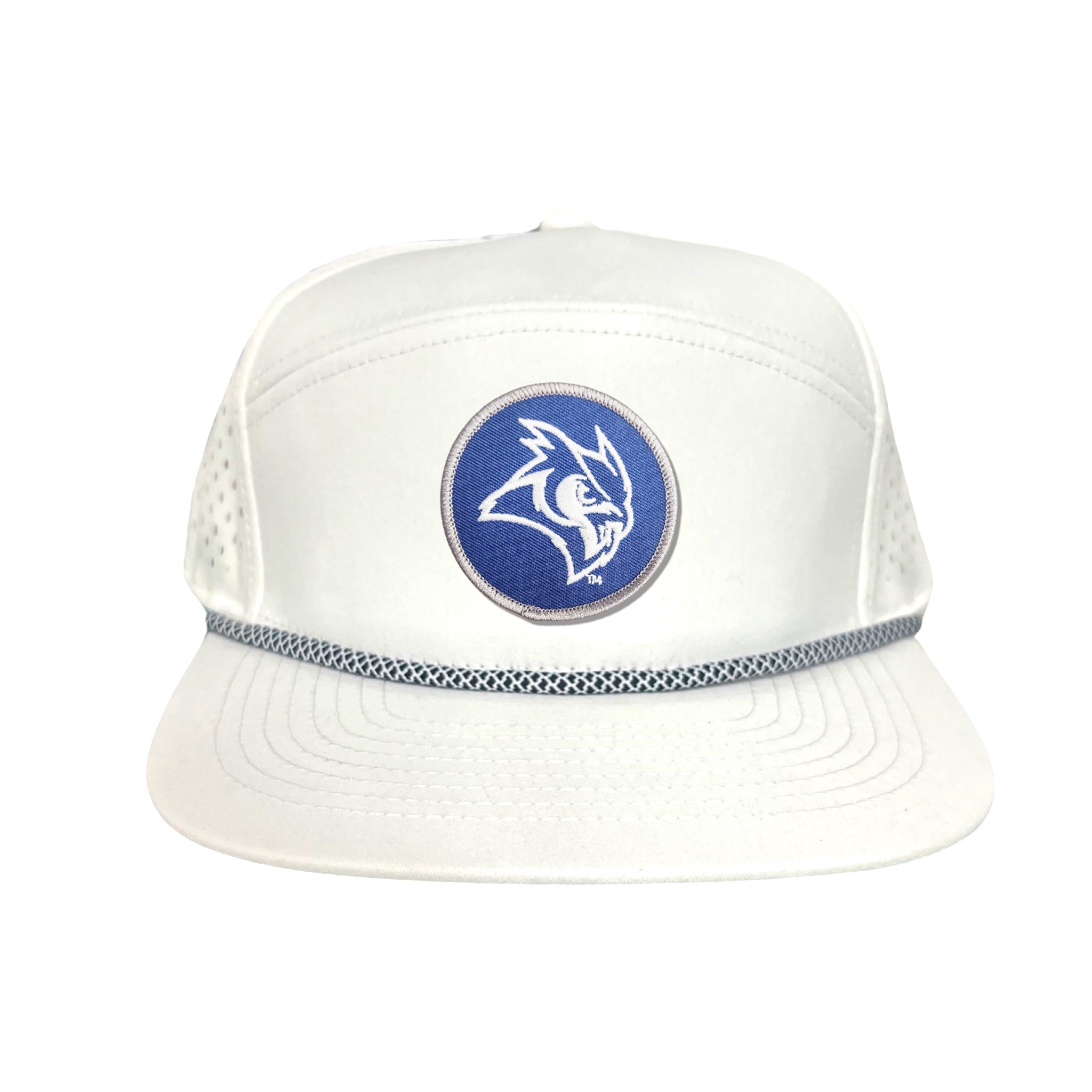 Rice Owls Owl Head Circle Patch Mesh Snapback Hat