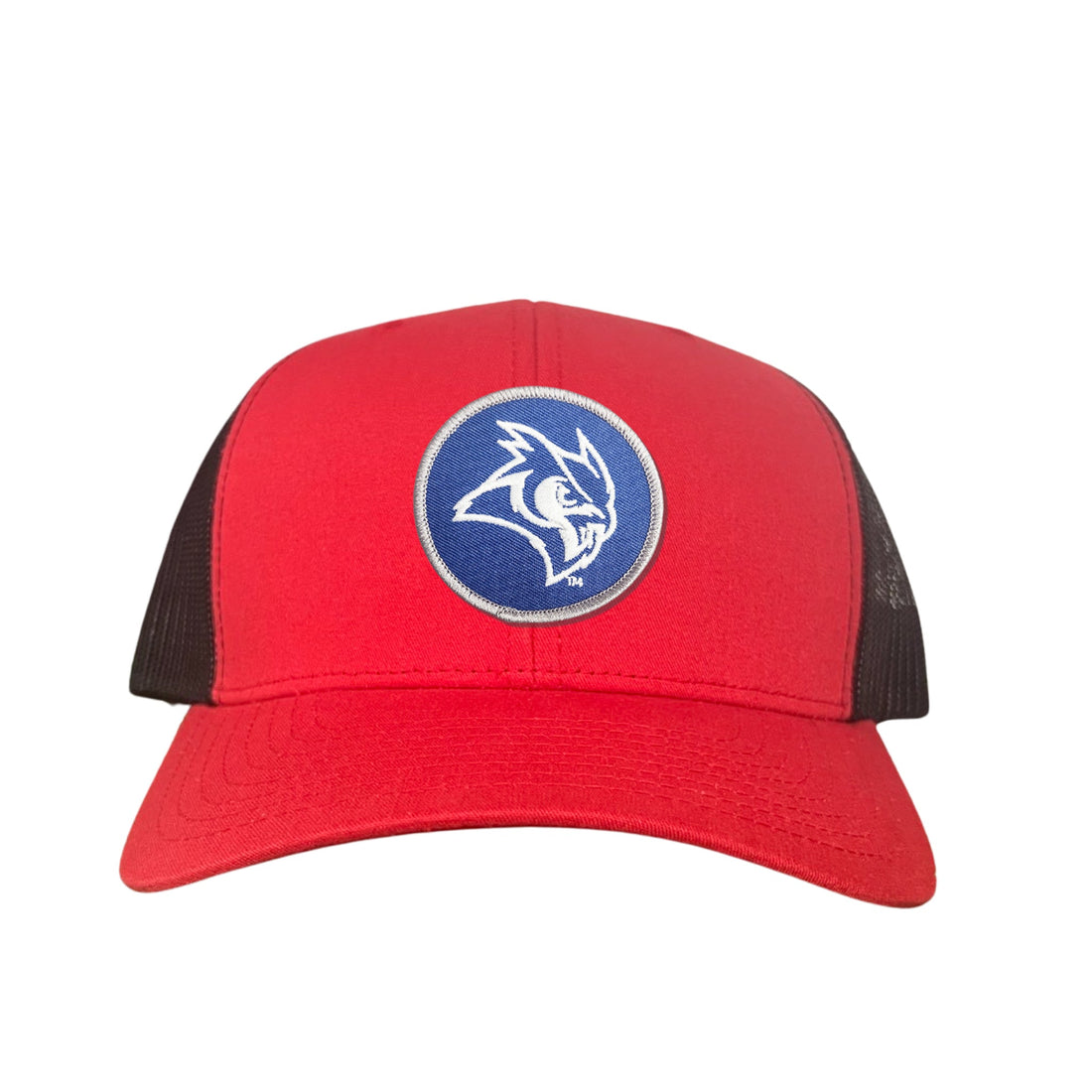 Rice Owls Owl Head Circle Patch Mesh Snapback Hat