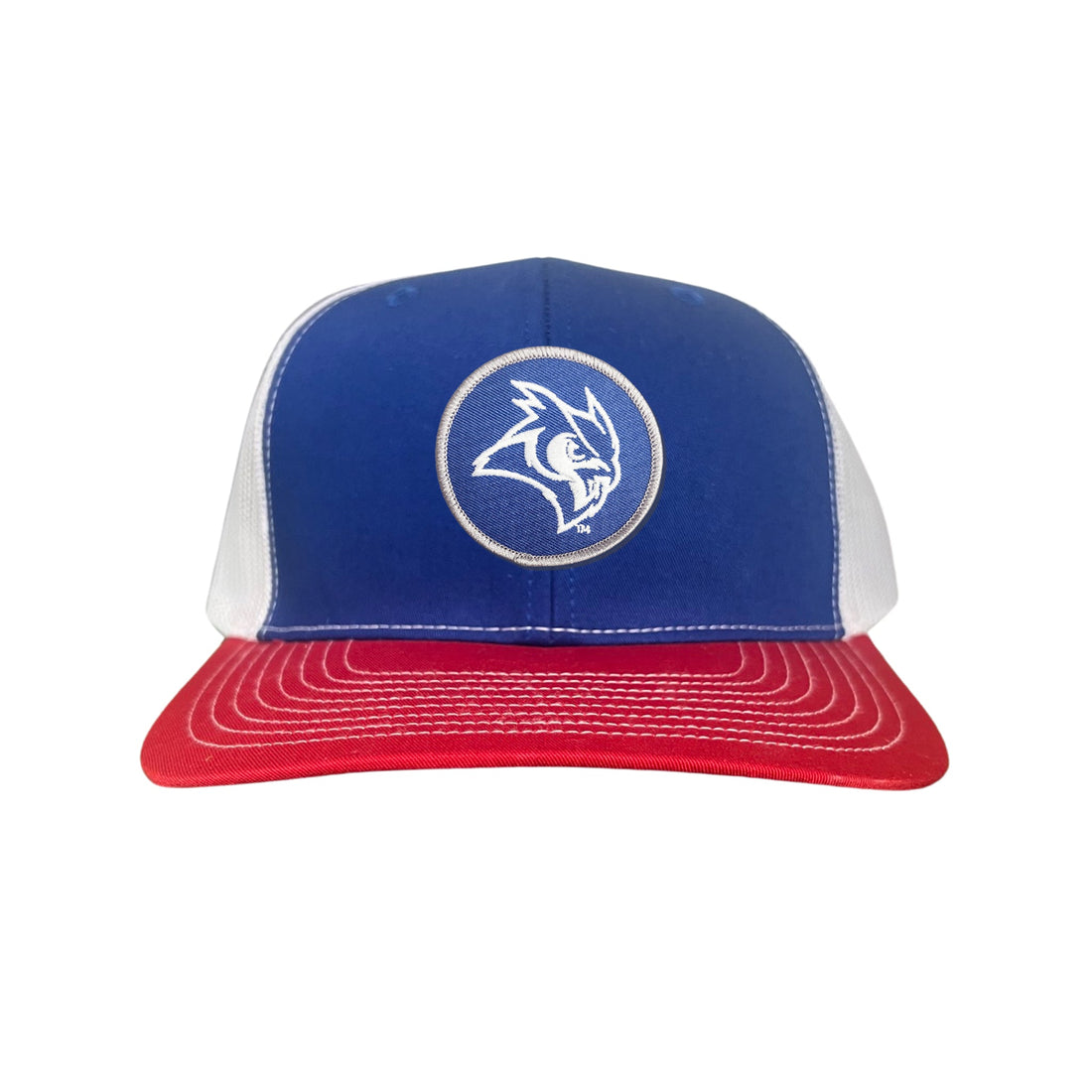 Rice Owls Owl Head Circle Patch Mesh Snapback Hat