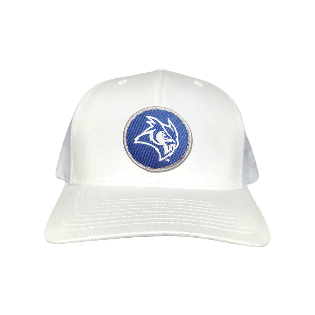 Rice Owls Owl Head Circle Patch Mesh Snapback Hat