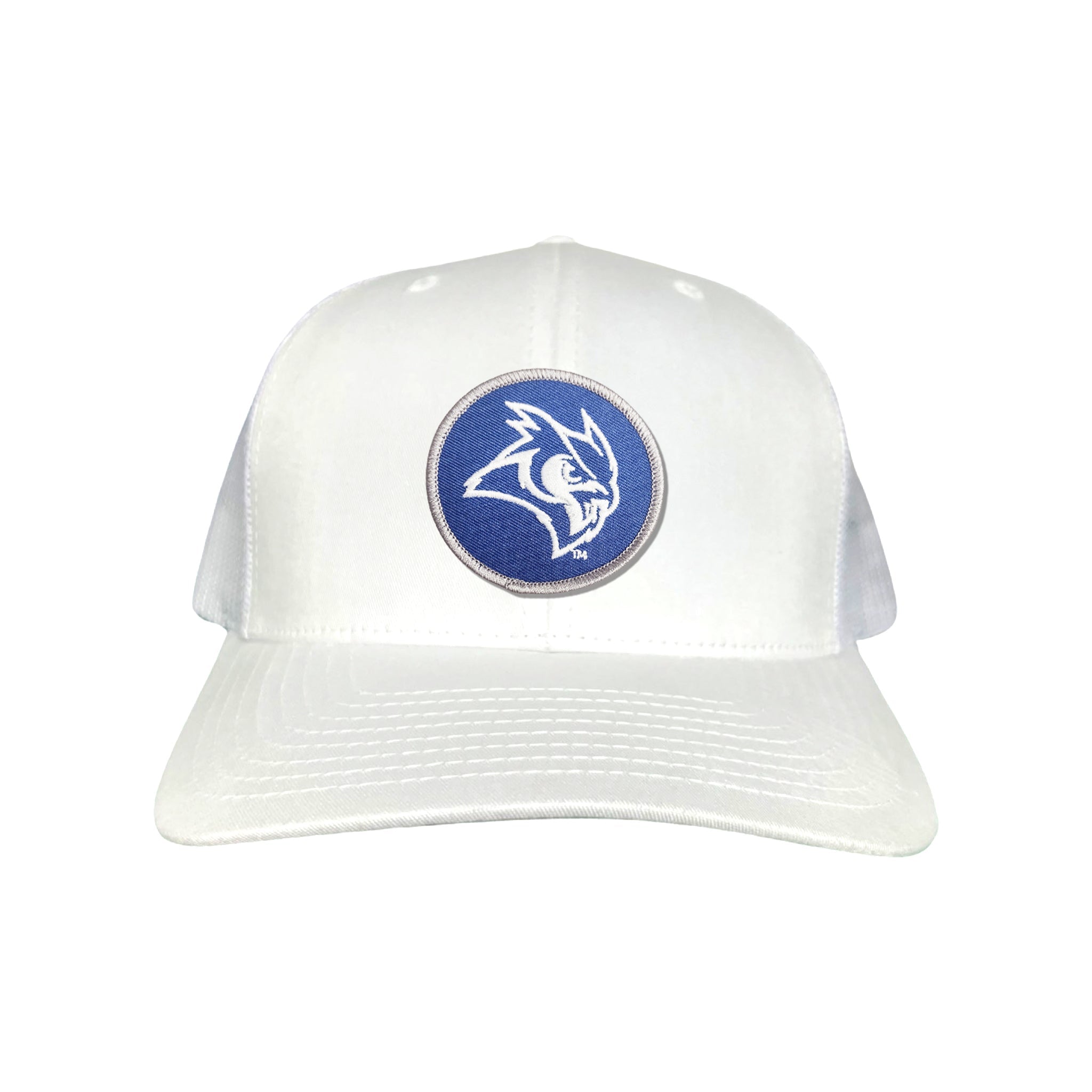 Rice Owls Owl Head Circle Patch Mesh Snapback Hat