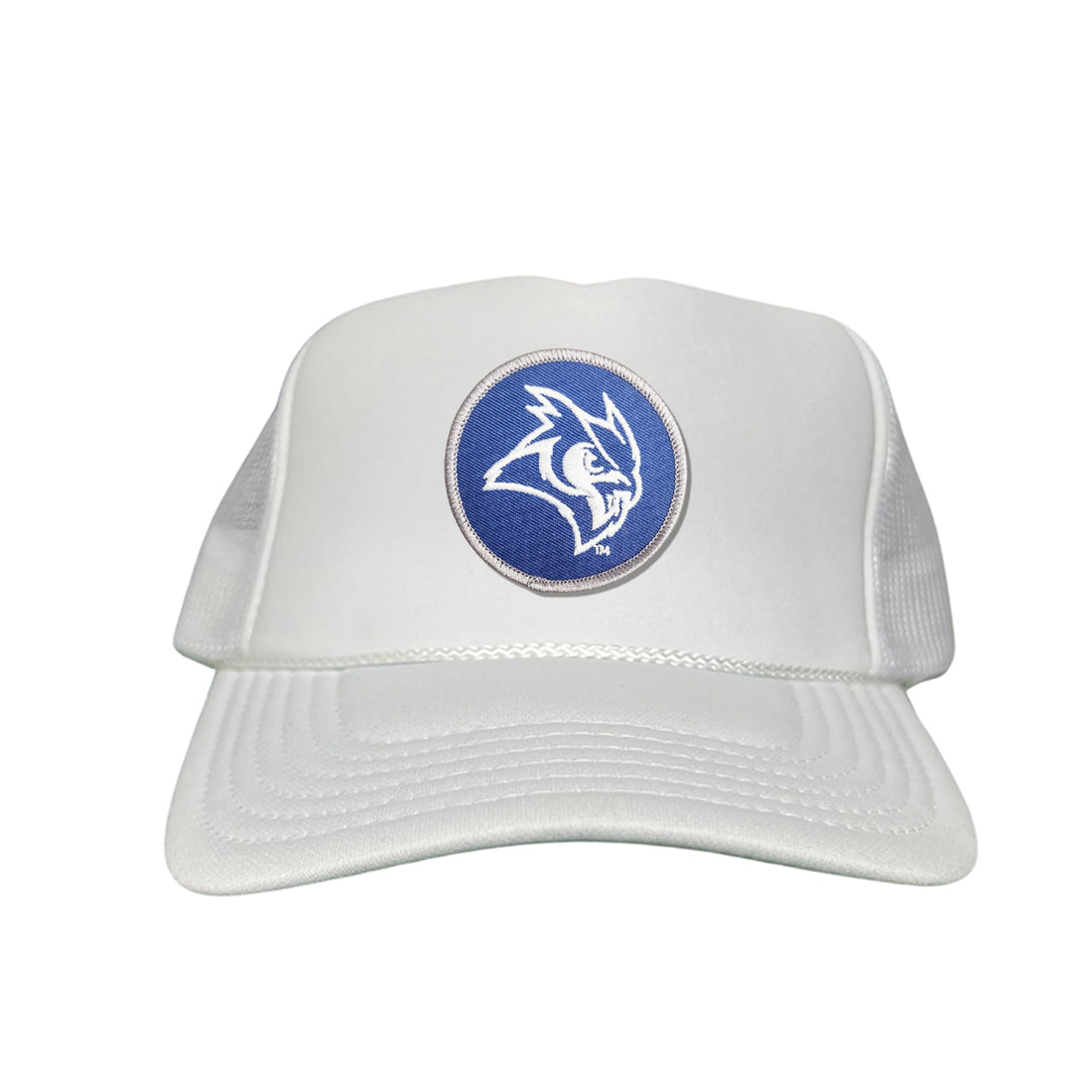 Rice Owls Owl Head Circle Patch Mesh Snapback Hat