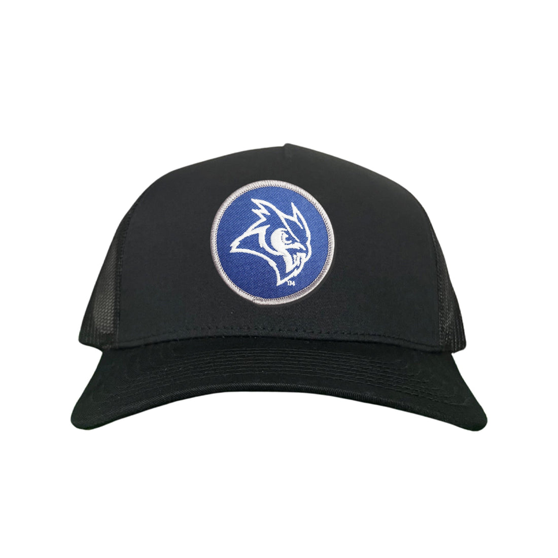 Rice Owls Owl Head Circle Patch Mesh Snapback Hat