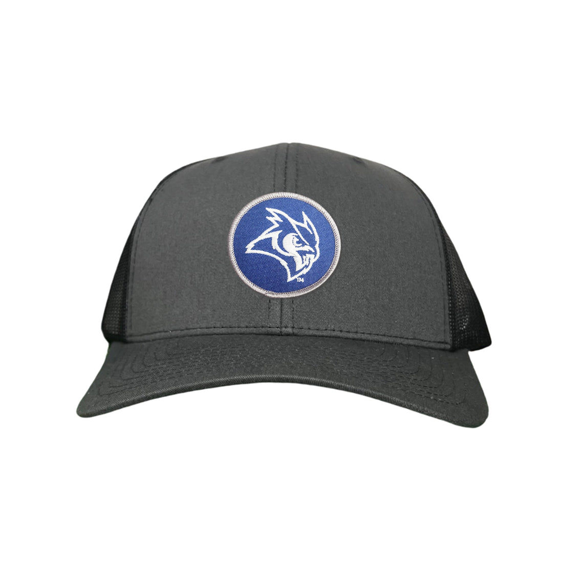 Rice Owls Owl Head Circle Patch Mesh Snapback Hat