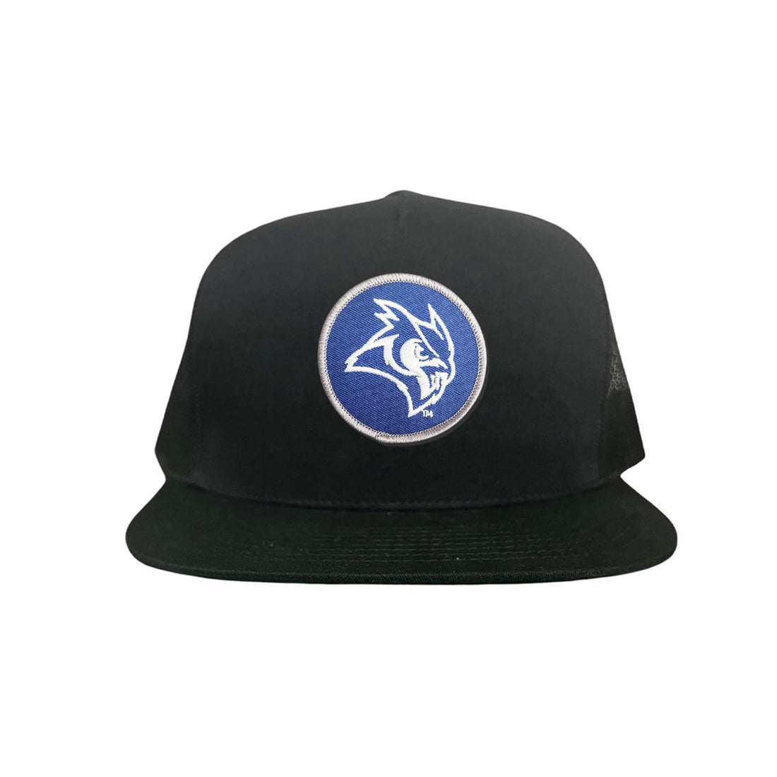 Rice Owls Owl Head Circle Patch Mesh Snapback Hat