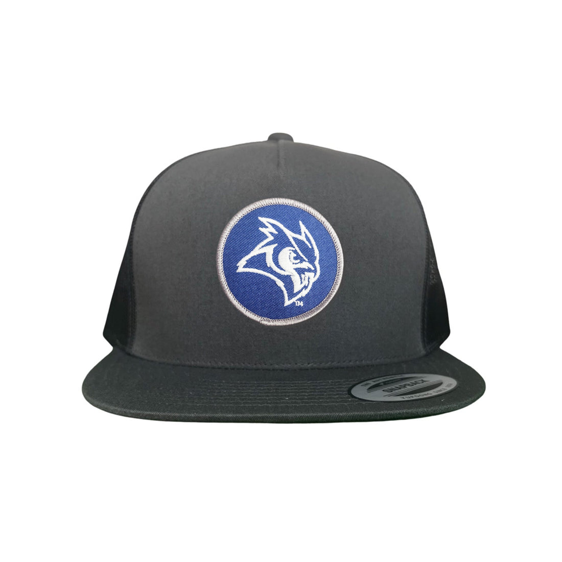 Rice Owls Owl Head Circle Patch Mesh Snapback Hat
