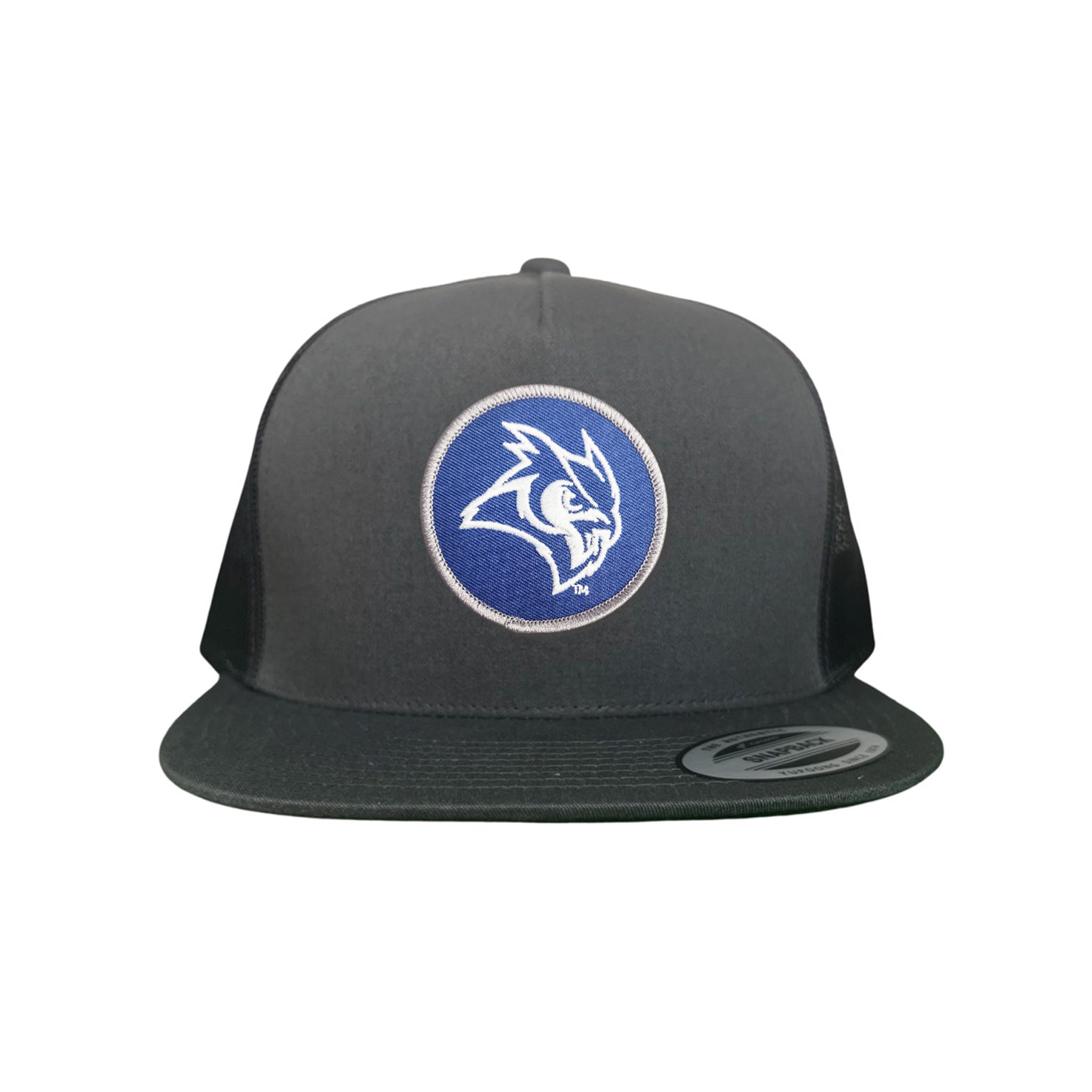 Rice Owls Owl Head Circle Patch Mesh Snapback Hat