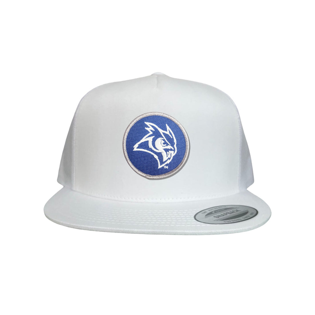 Rice Owls Owl Head Circle Patch Mesh Snapback Hat