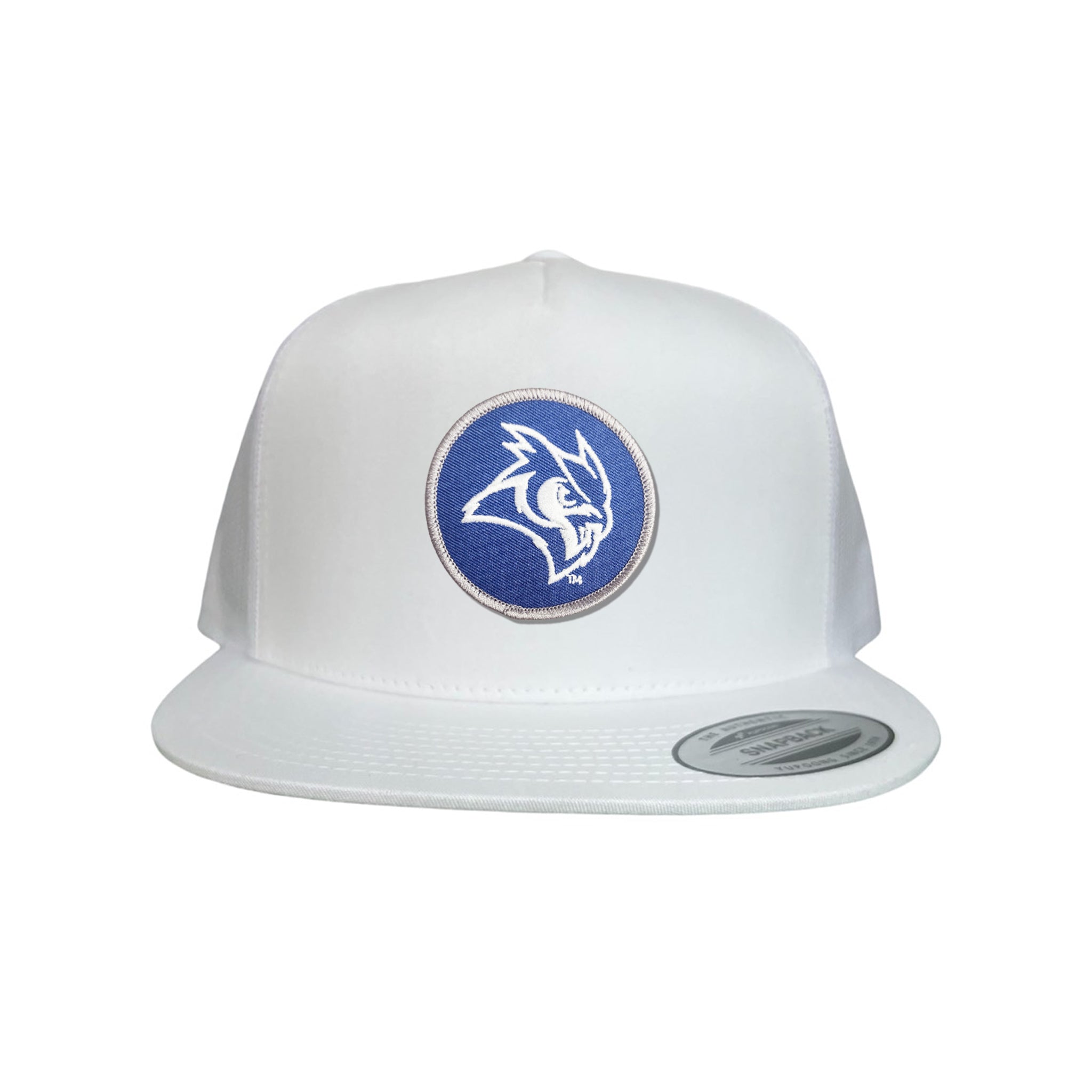 Rice Owls Owl Head Circle Patch Mesh Snapback Hat