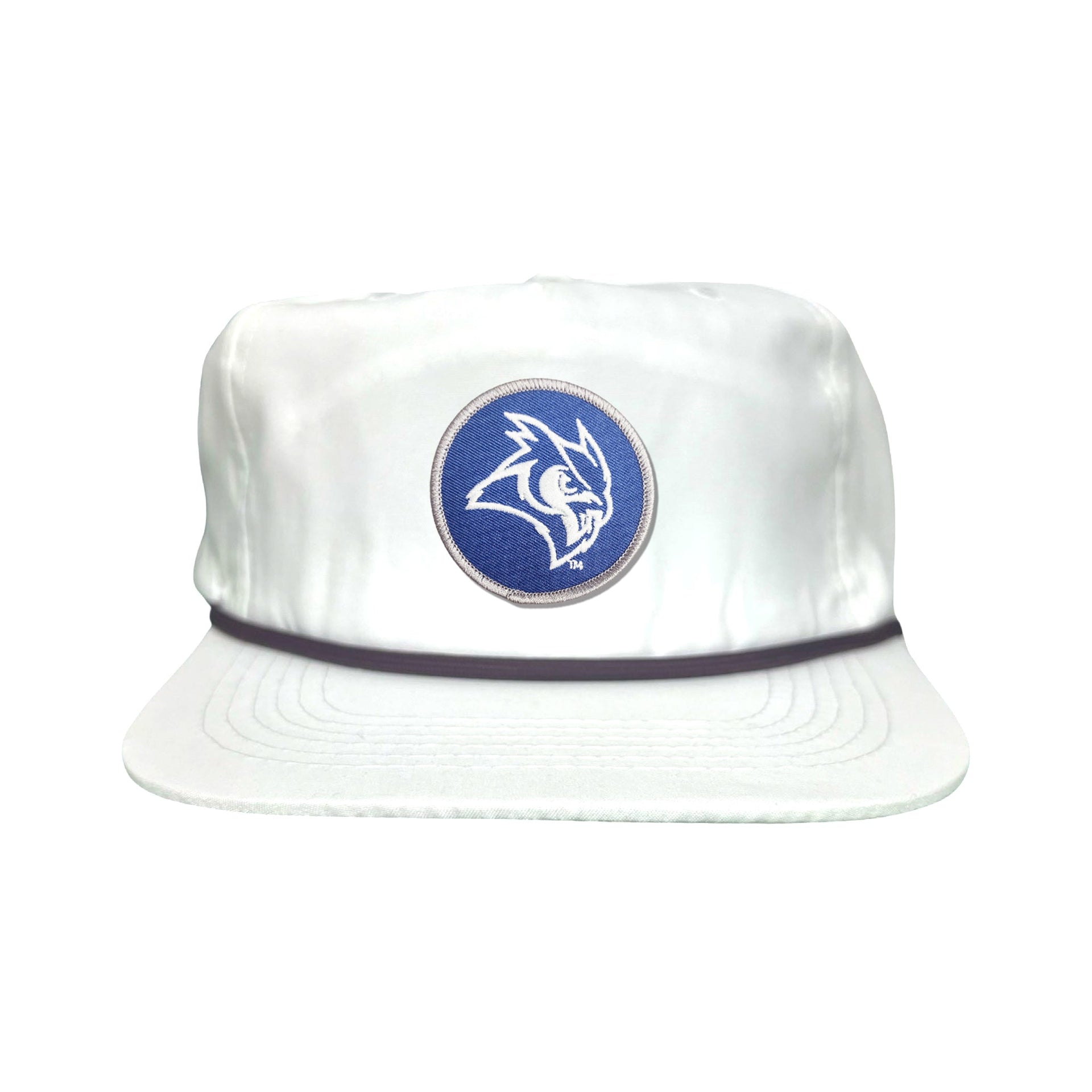 Rice Owls Owl Head Circle Patch Mesh Snapback Hat