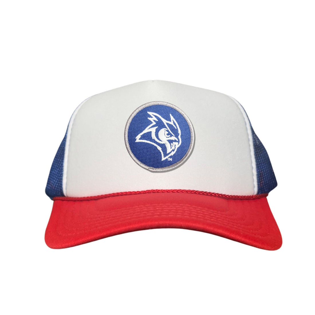 Rice Owls Owl Head Circle Patch Mesh Snapback Hat