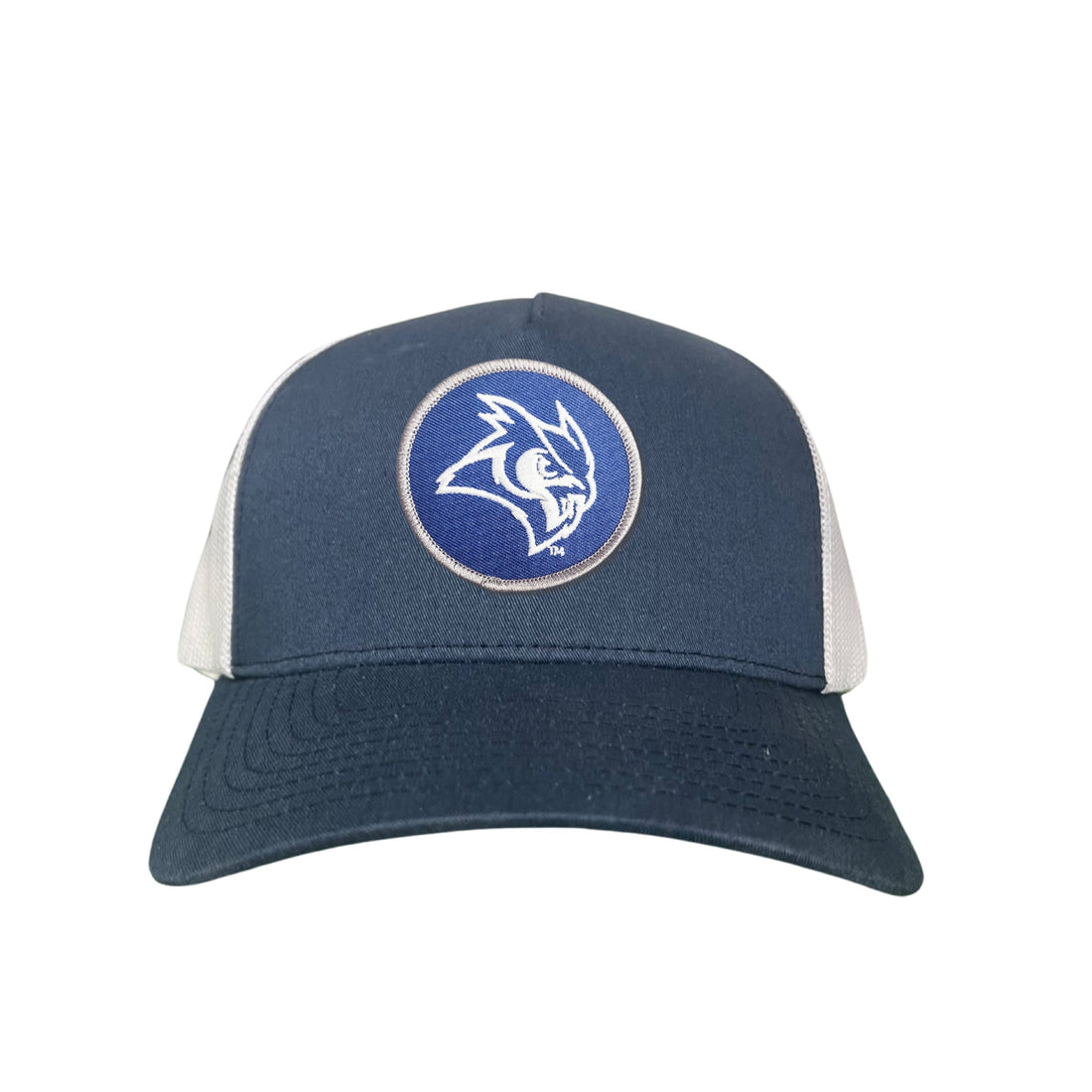Rice Owls Owl Head Circle Patch Mesh Snapback Hat