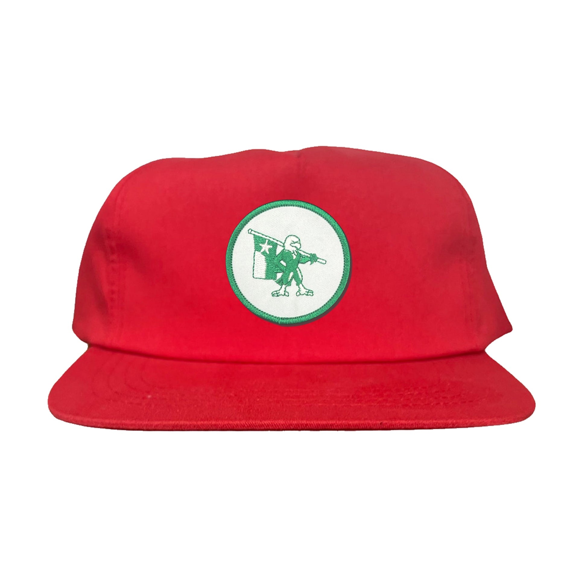 Eagle Battle Flag Circle UNT Mesh Snapback Hat - Black/Gold/Green