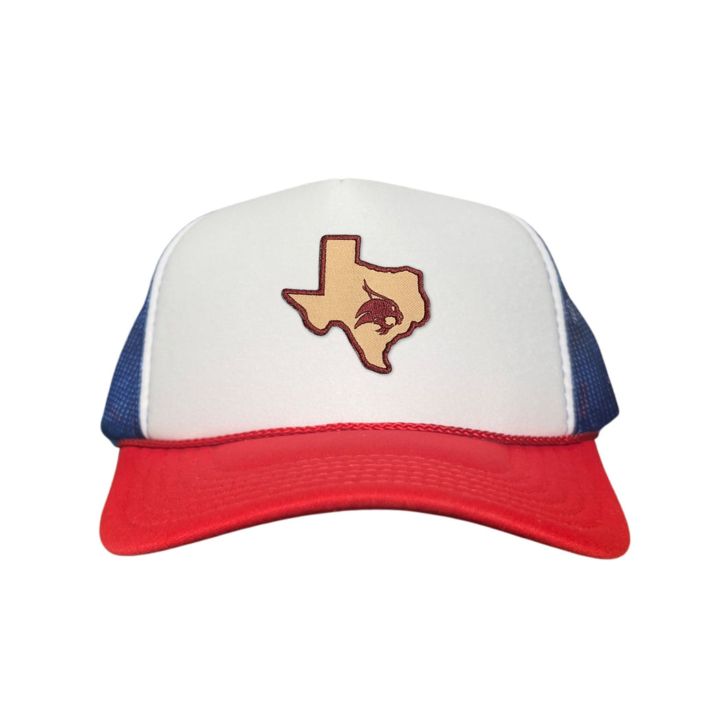 Texas State Supercat Curved Bill Mesh Snapback Hat