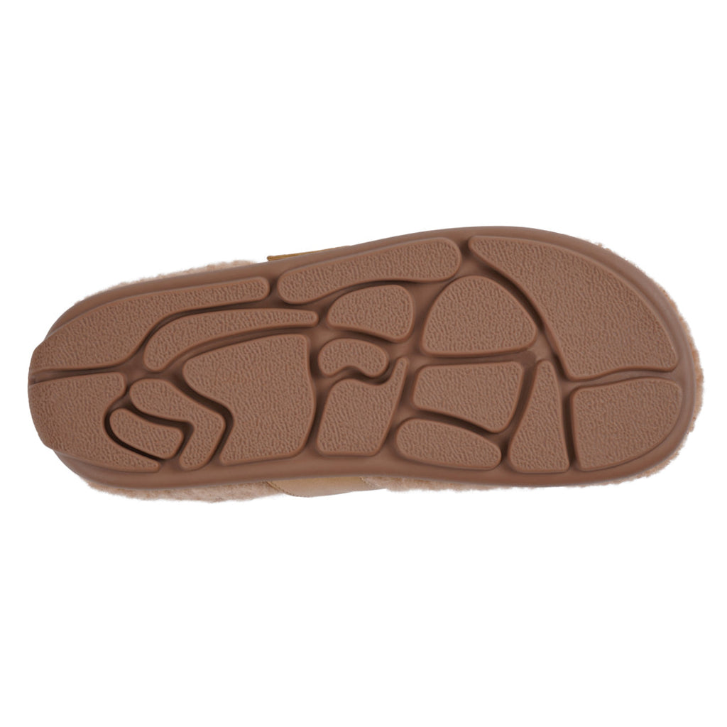 Women's Patsy Tan Faux Fur Mule Slipper with Buckle Detail - Image 5