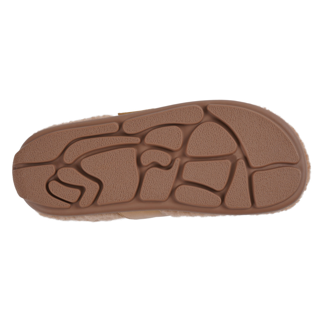 Women's Patsy Tan Faux Fur Mule Slipper with Buckle Detail - Image 5