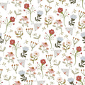 Payson Floral Wallpaper in Sage-Green Pink and Light-Blue