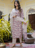 Cream cotton Kota checks salwar suit for weddings